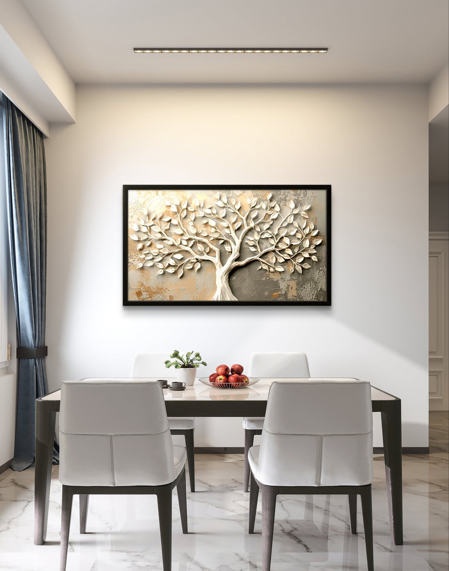 Tree of Harmony – Textured Neutral Wall Art