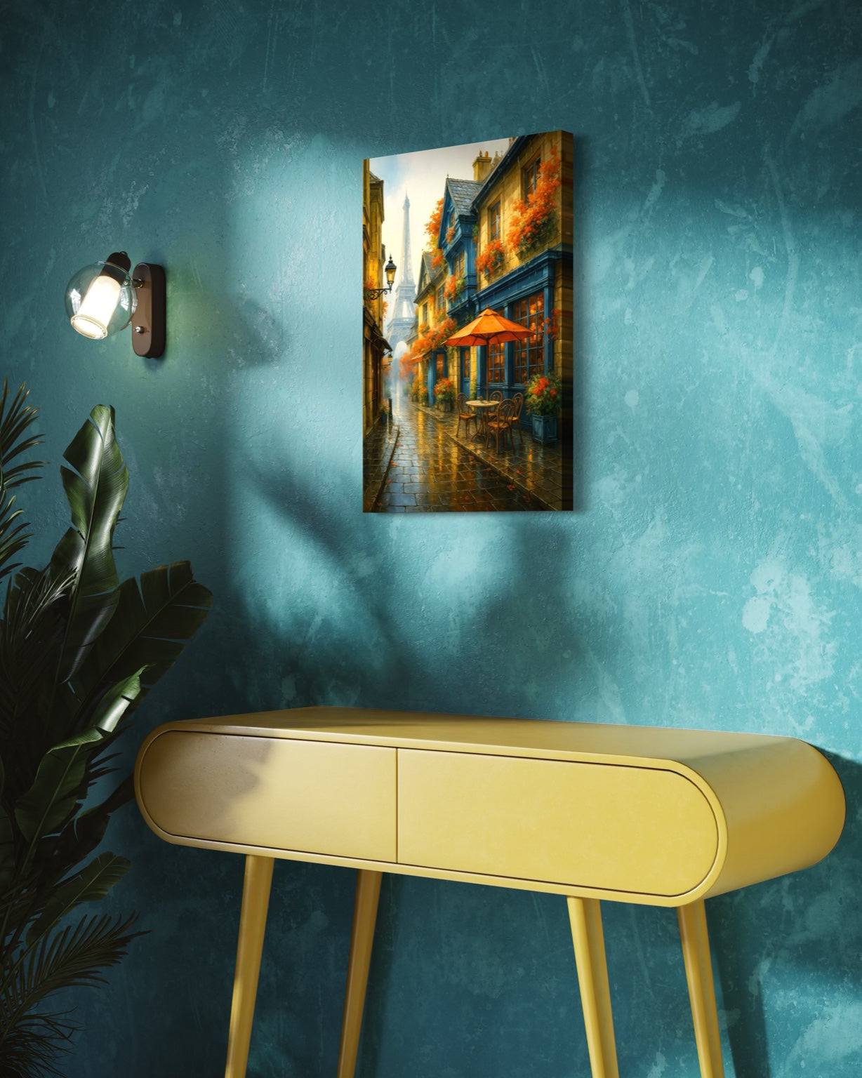 Golden Sunset in Rustic Alley – Matte Canvas Wall Art, 1.25" Deep
