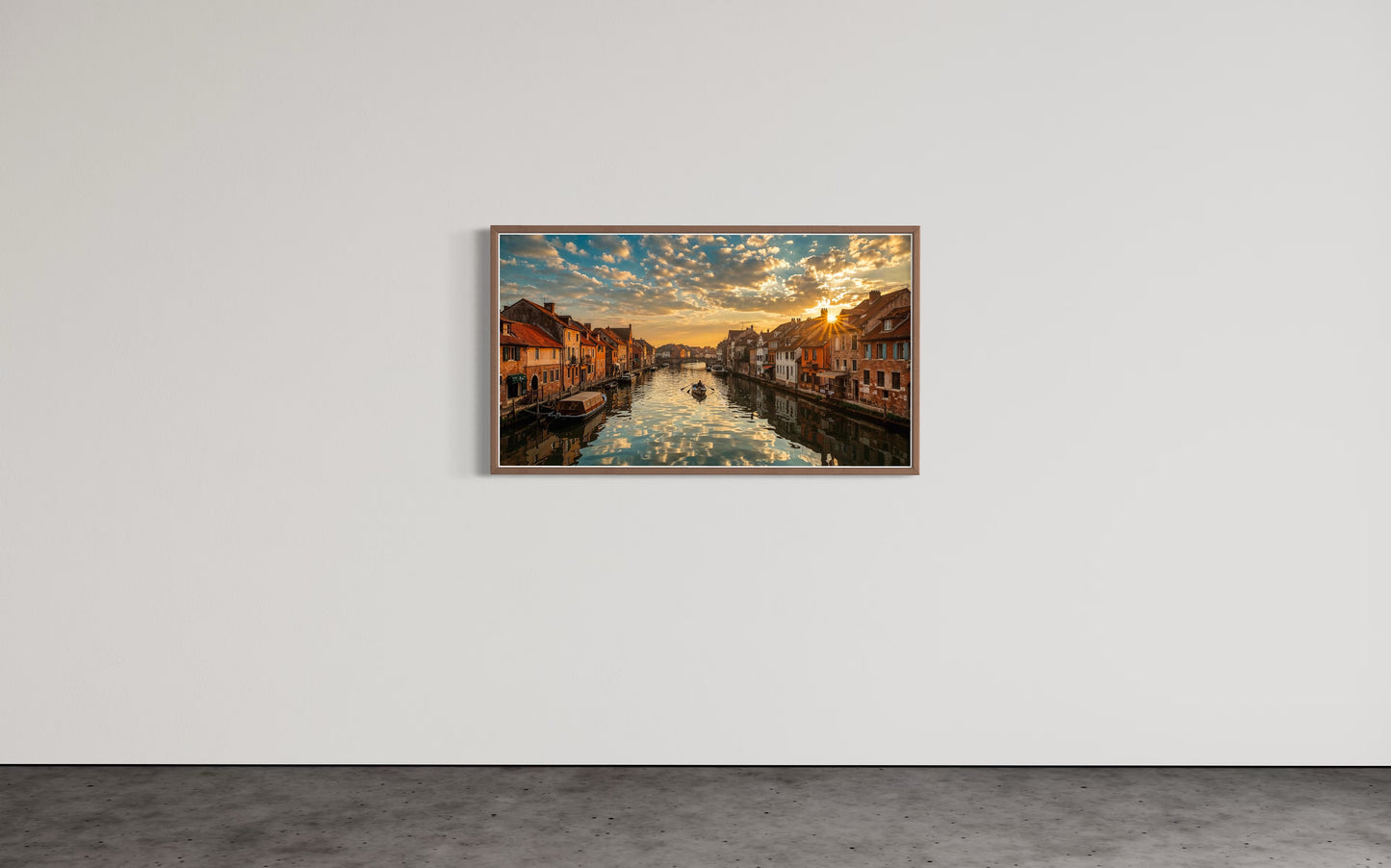 Golden Sunset Canal – Canvas & Framed Wall Art