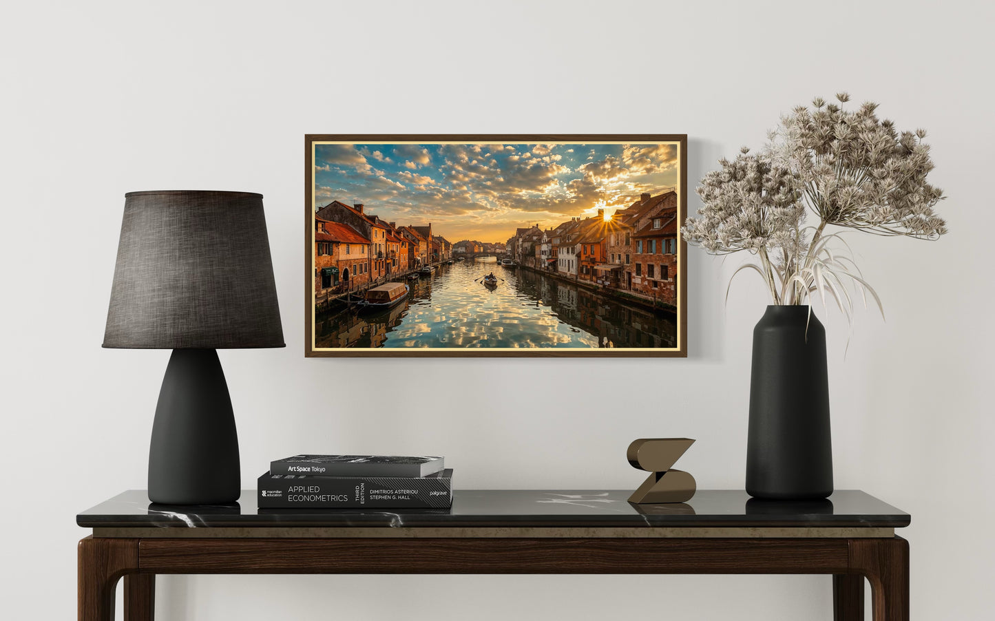 Golden Sunset Canal – Canvas & Framed Wall Art