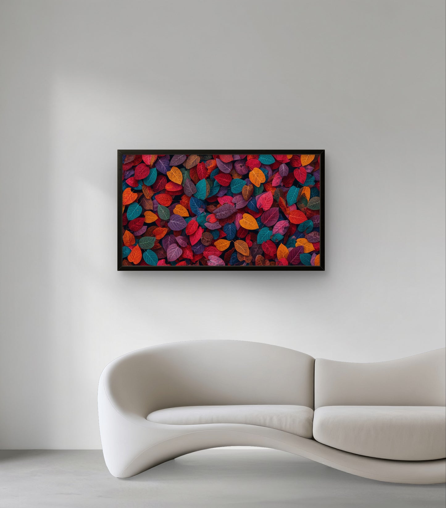 “Autumn Harmony – Vibrant Leaves Wall Art Print”