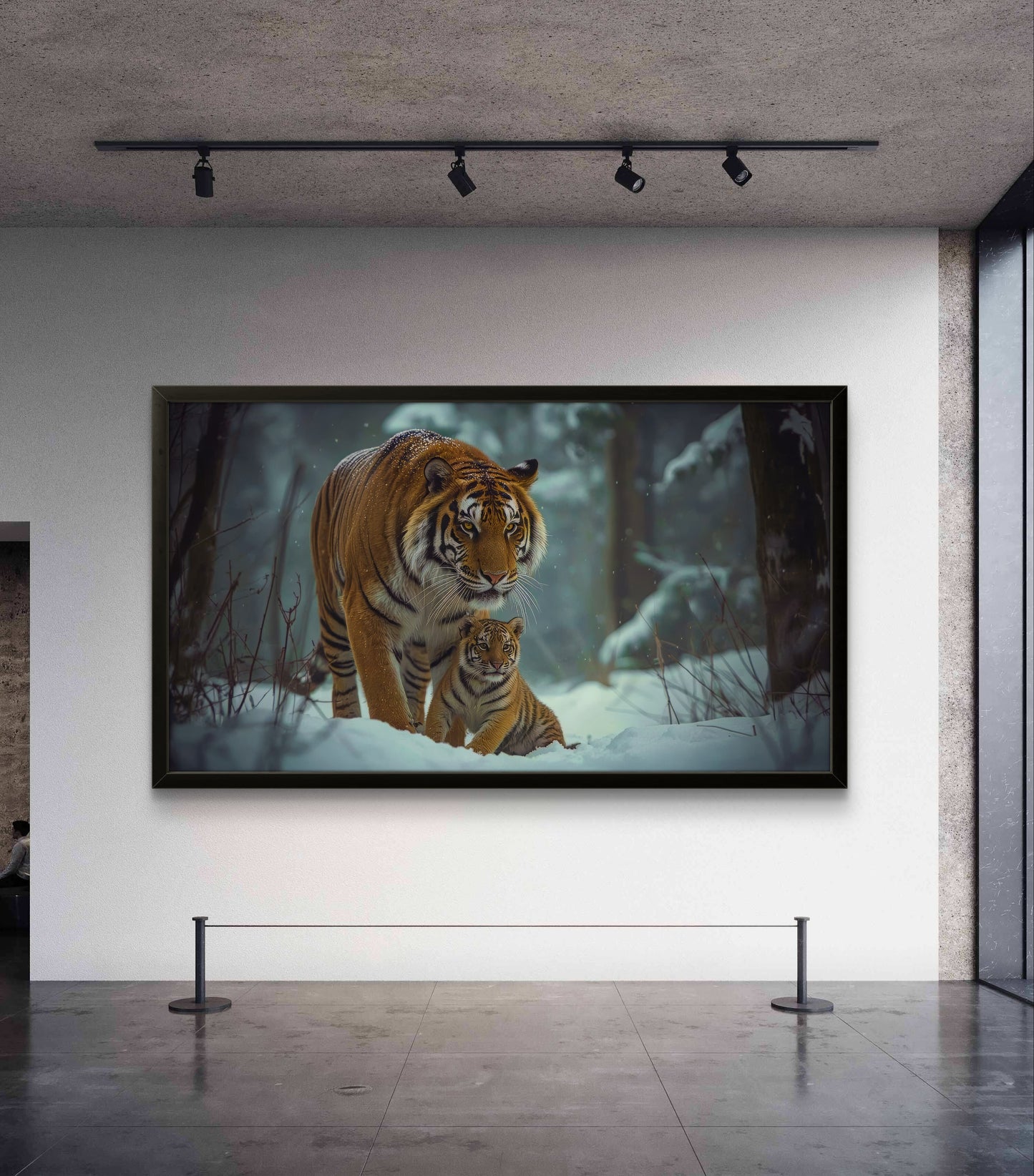 “Guardian of the Wild” — Mother & Cub in the Snow
