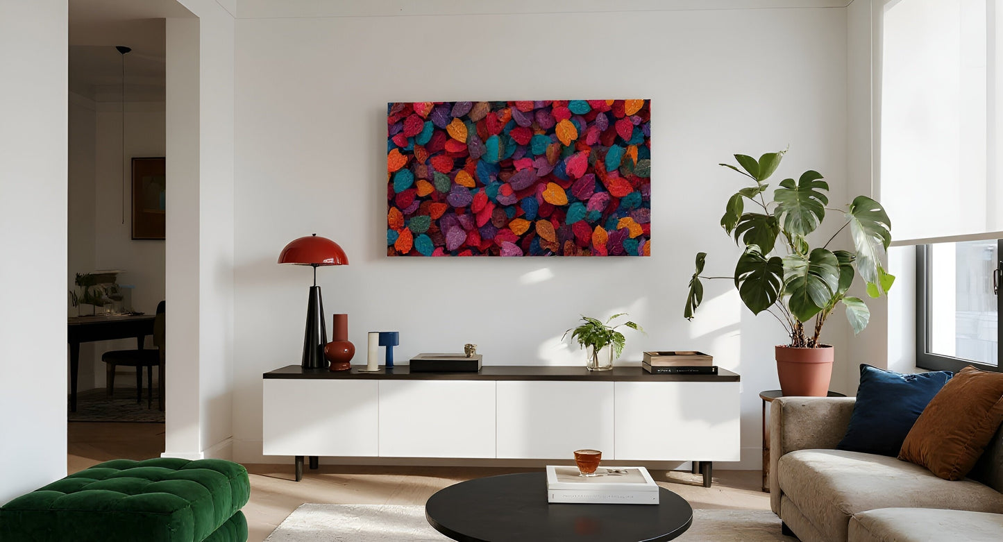 “Autumn Harmony – Vibrant Leaves Wall Art Print”