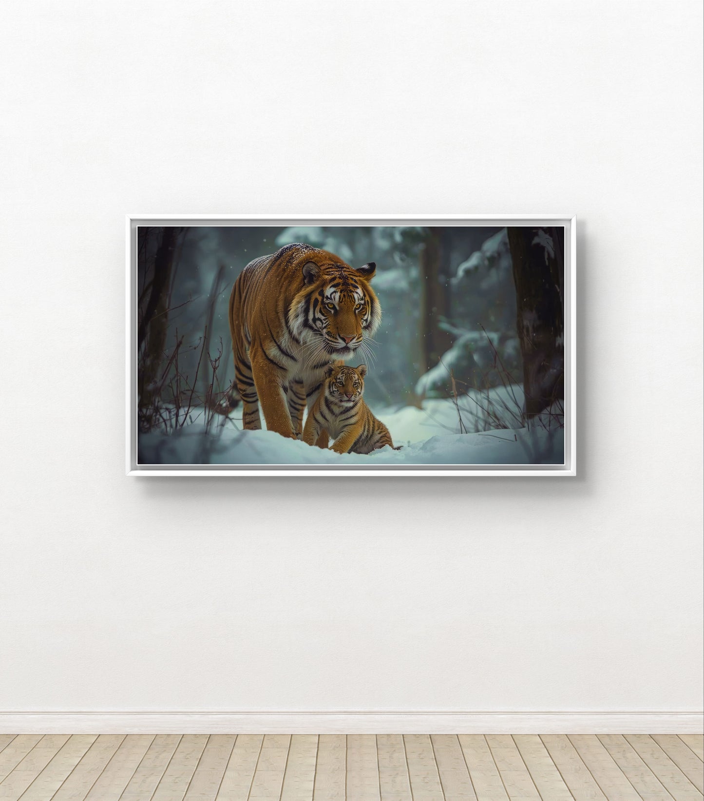 “Guardian of the Wild” — Mother & Cub in the Snow