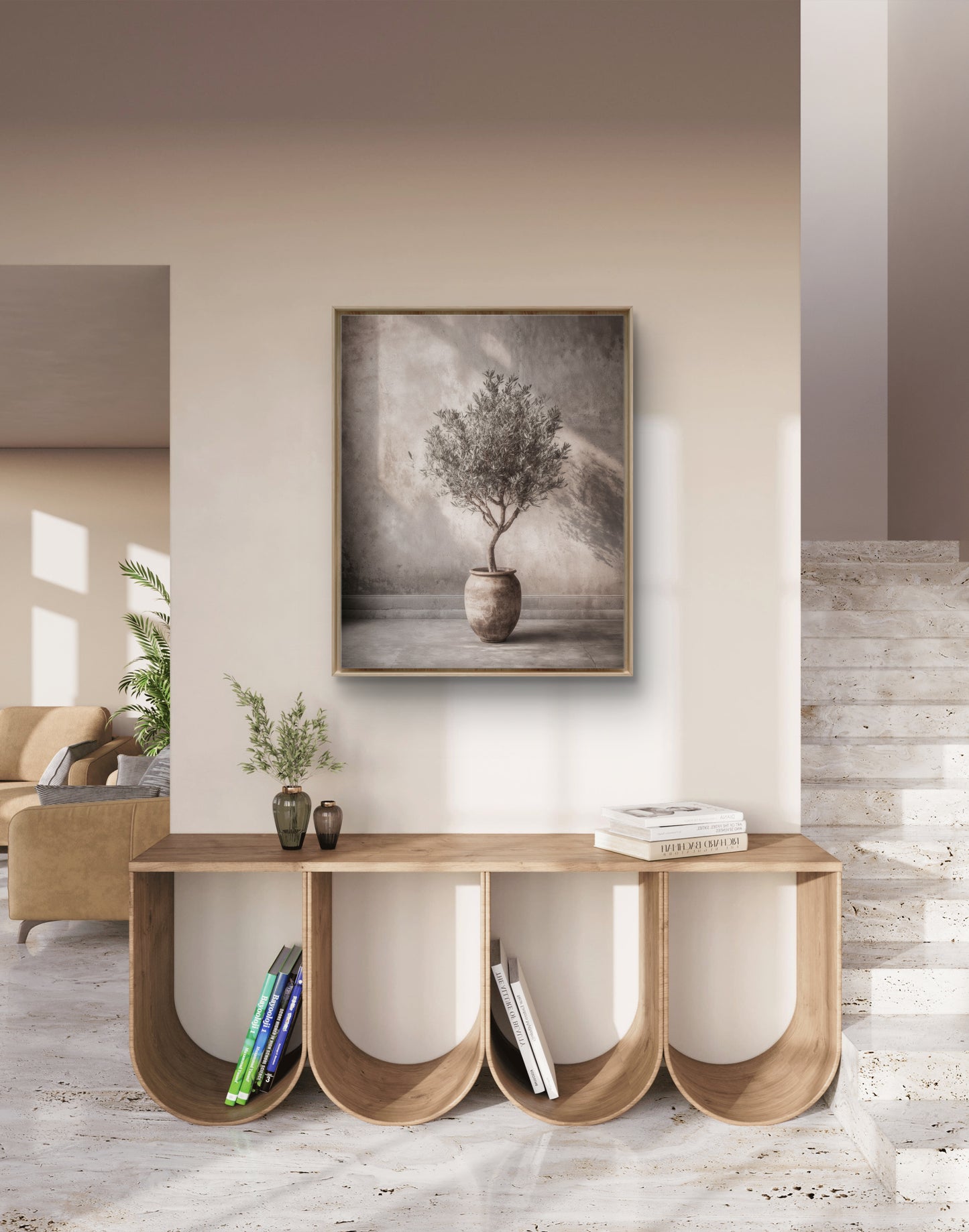 Stillness of the Olive Tree – Calm Minimalist Wall Art