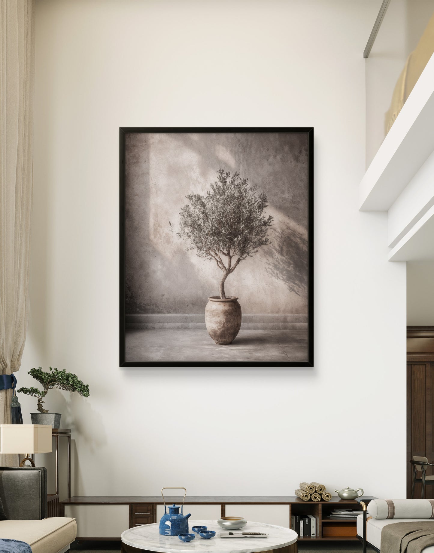 Stillness of the Olive Tree – Calm Minimalist Wall Art