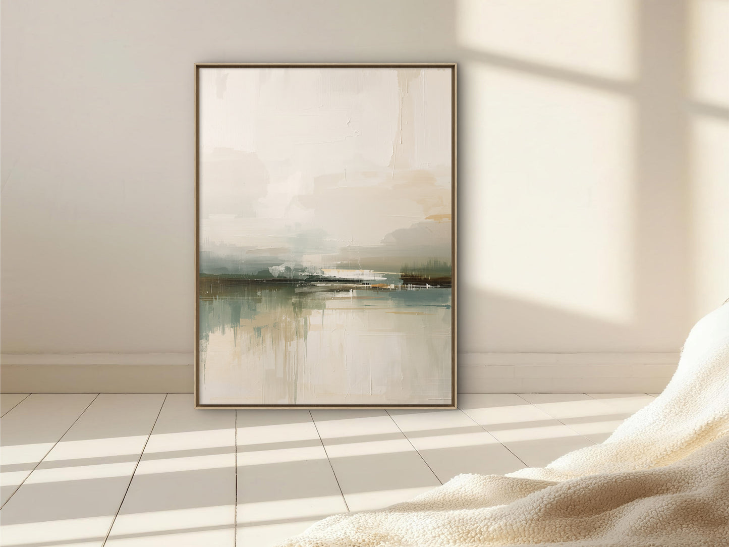 Minimal Abstract Landscape in Soft Neutral Tones