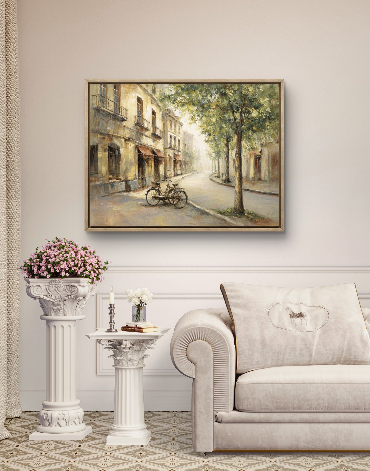 European Street Scene – Neutral Vintage Wall Art