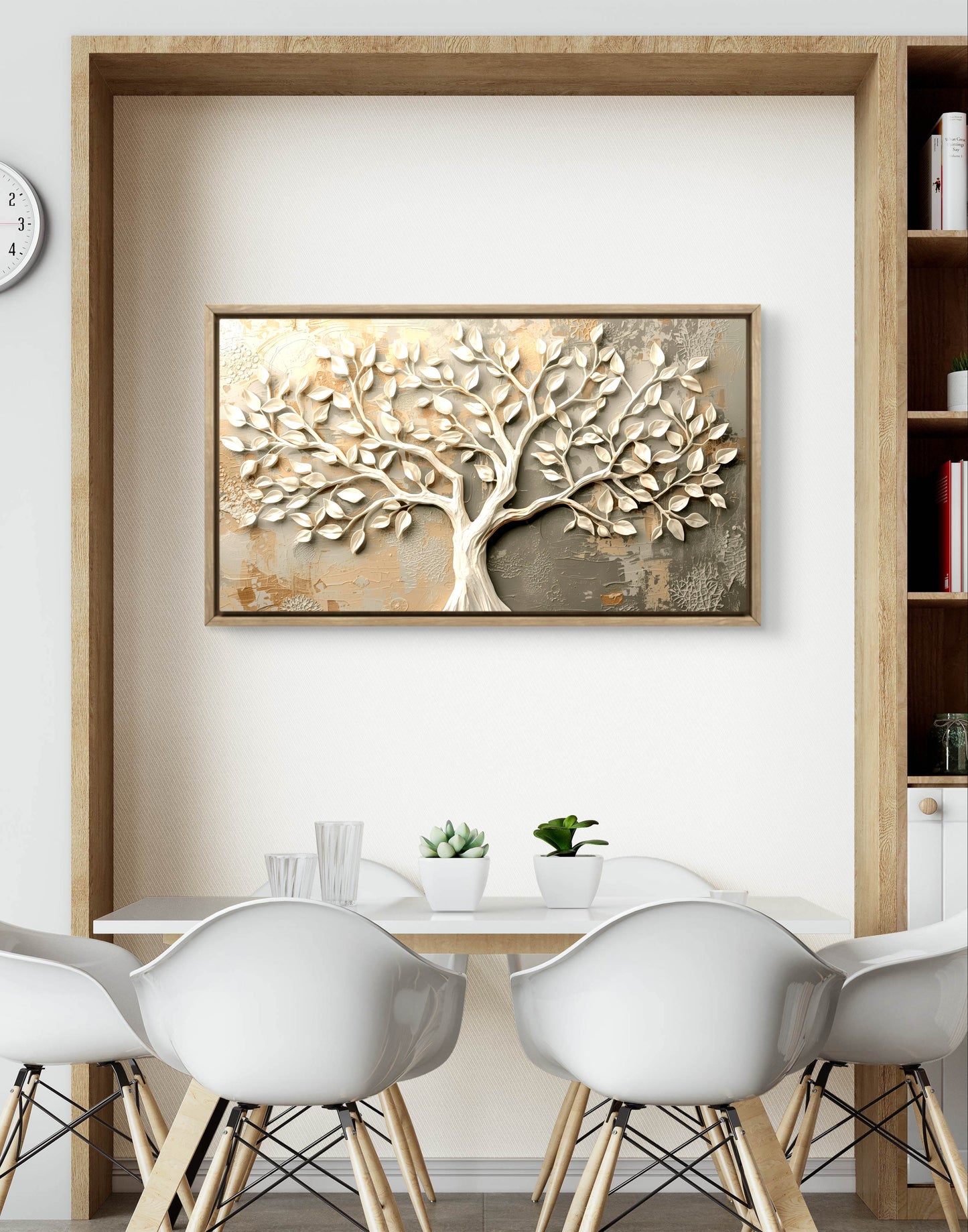 Tree of Harmony – Textured Neutral Wall Art