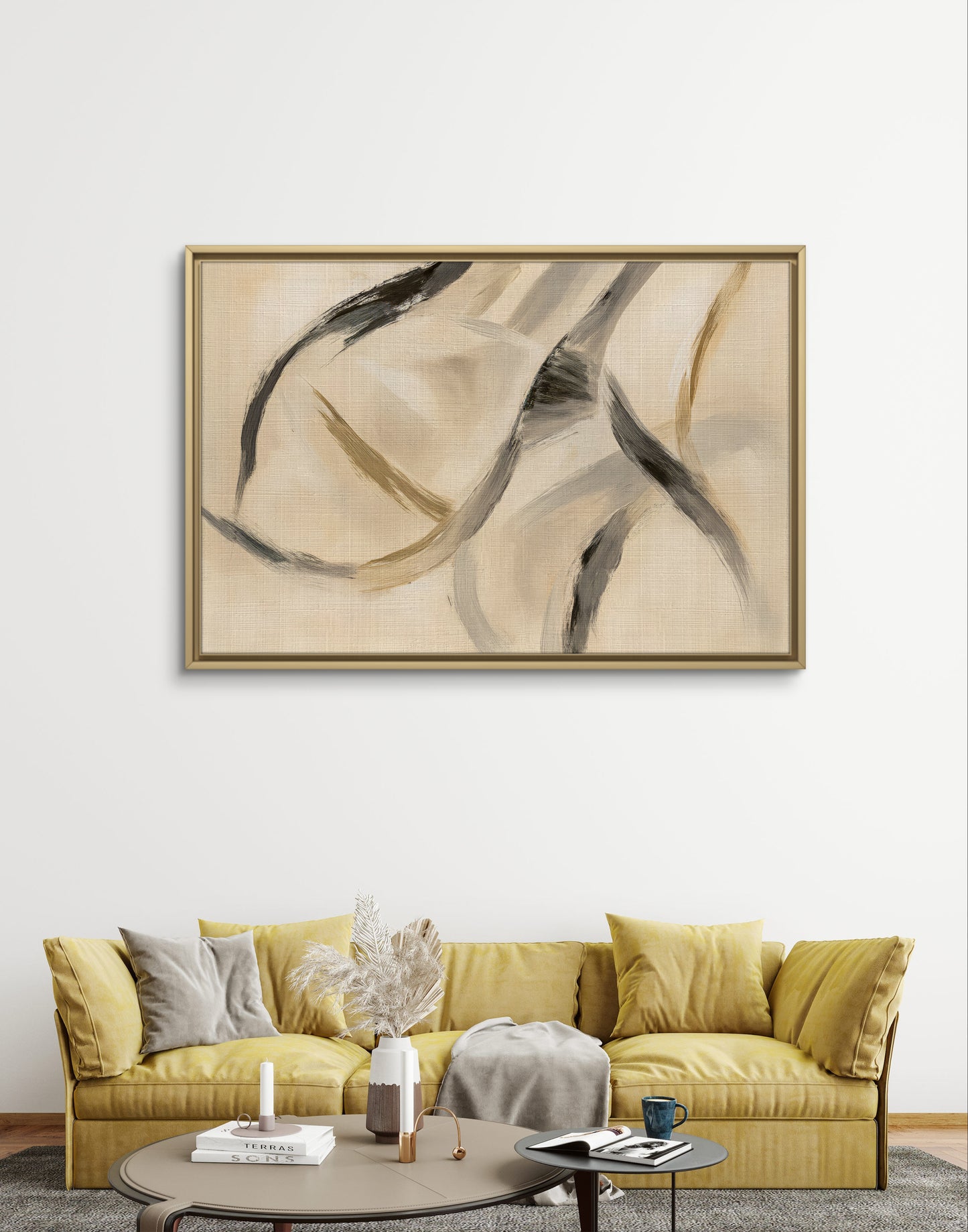 Waves of Serenity – Abstract Neutral Wall Art
