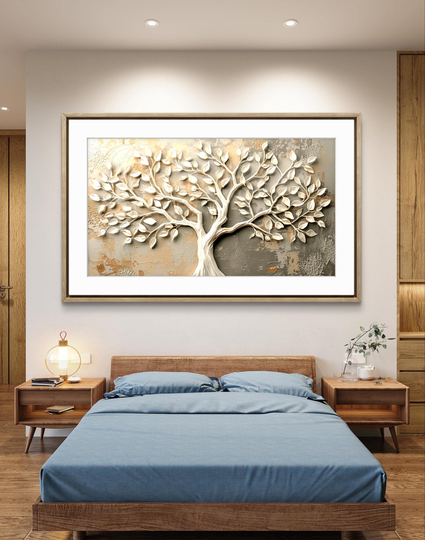 Tree of Harmony – Textured Neutral Wall Art