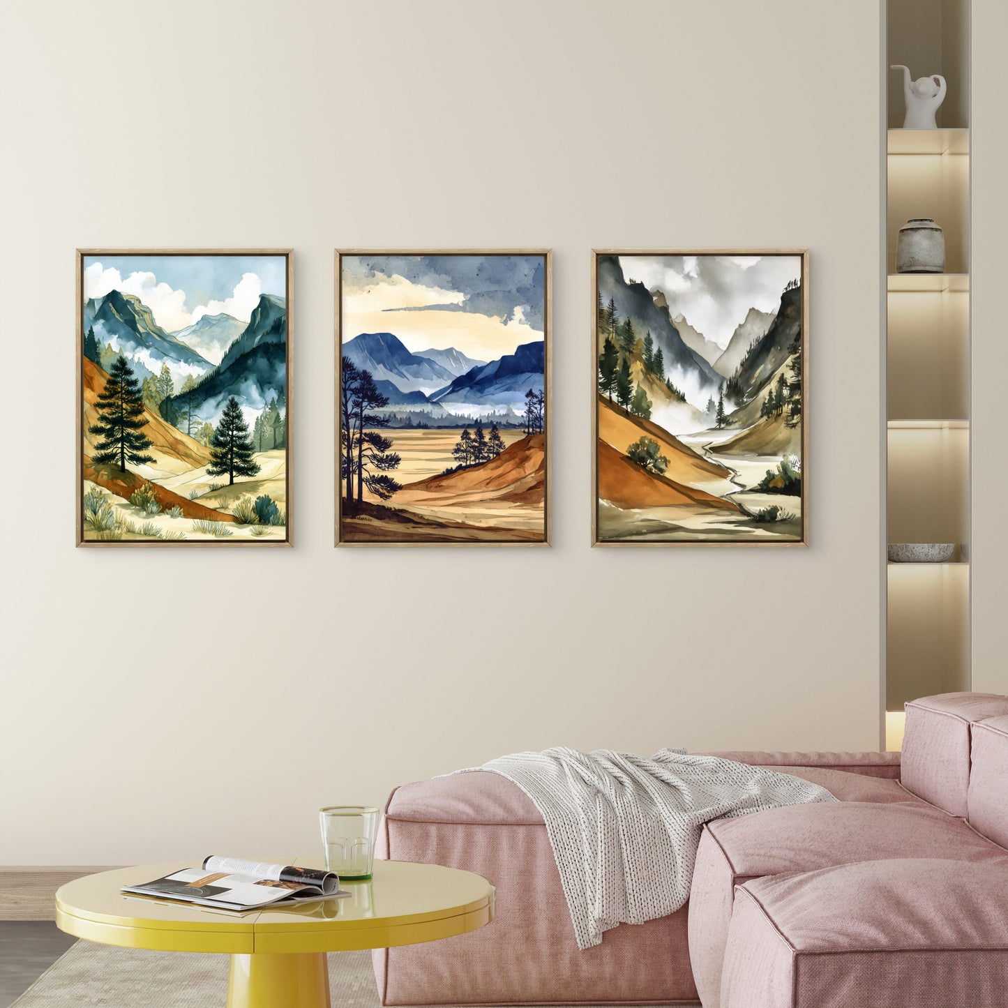 “Mountain Calm – Set of 3 Wall Art”