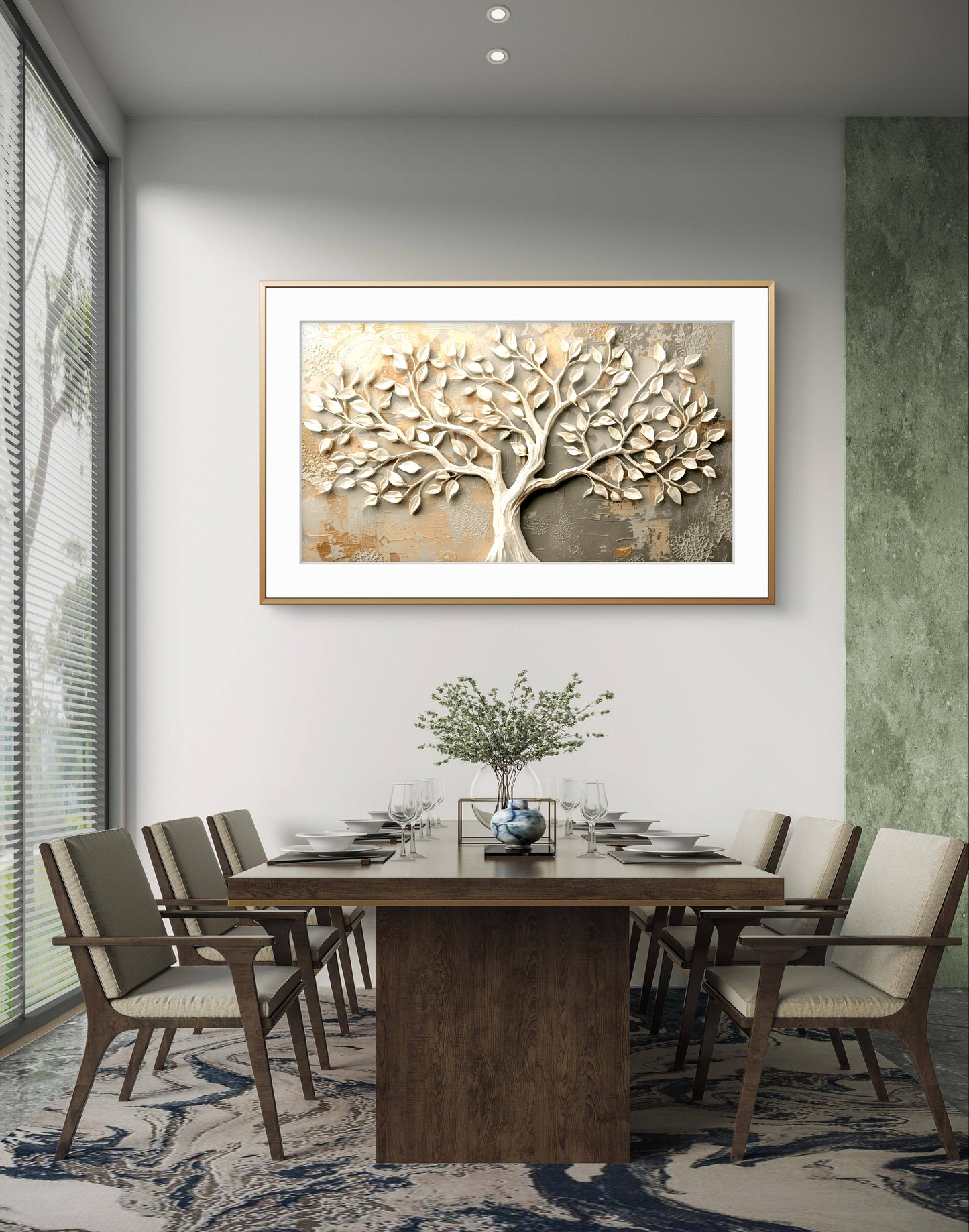 Tree of Harmony – Textured Neutral Wall Art