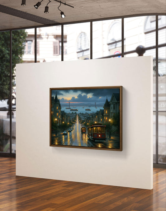 Evening Lights of the Bay – San Francisco Street Wall Art