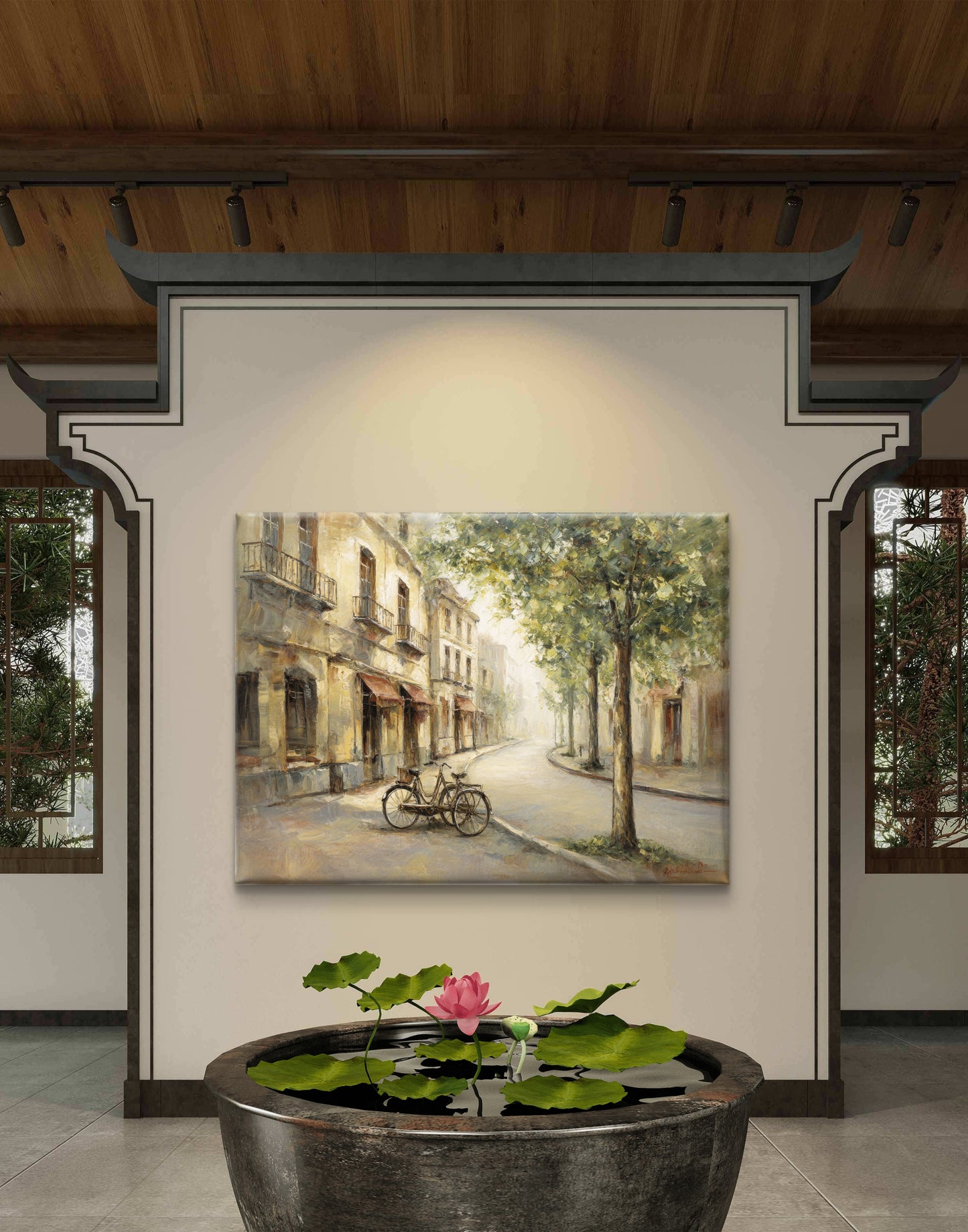 European Street Scene – Neutral Vintage Wall Art