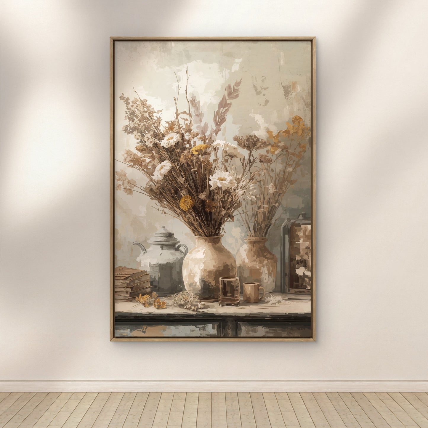 Rustic Landscape Autumn Calm – Vintage Floral Wall ArtWall Art