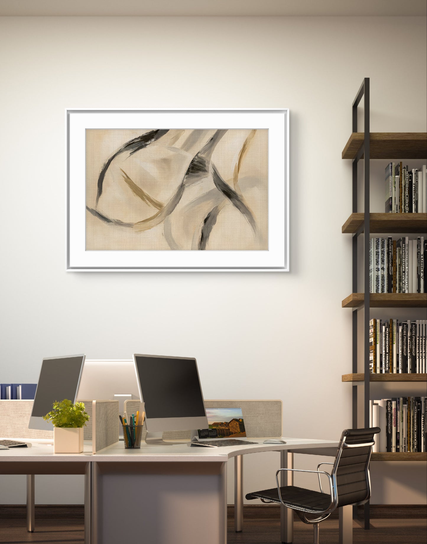 Waves of Serenity – Abstract Neutral Wall Art