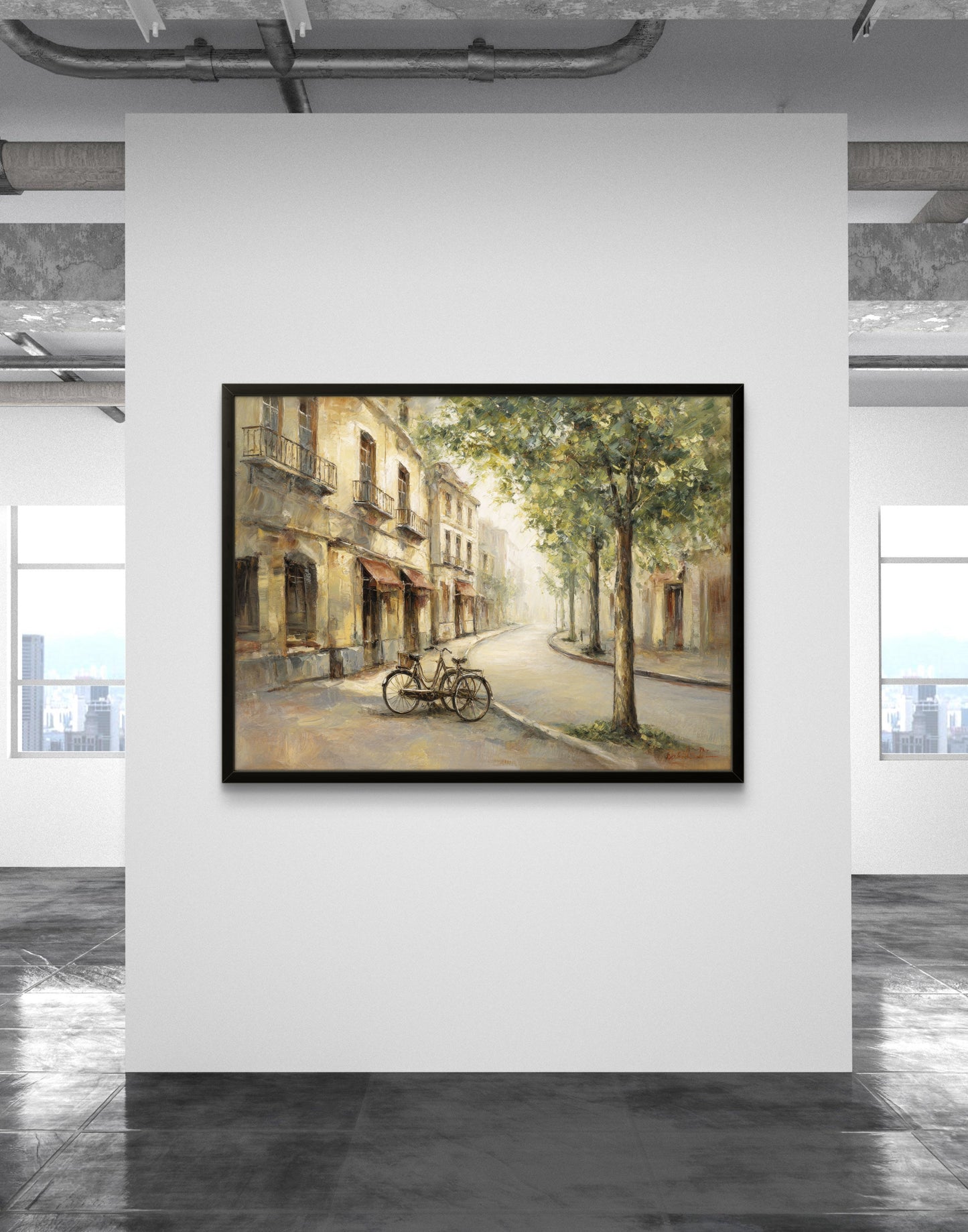 European Street Scene – Neutral Vintage Wall Art
