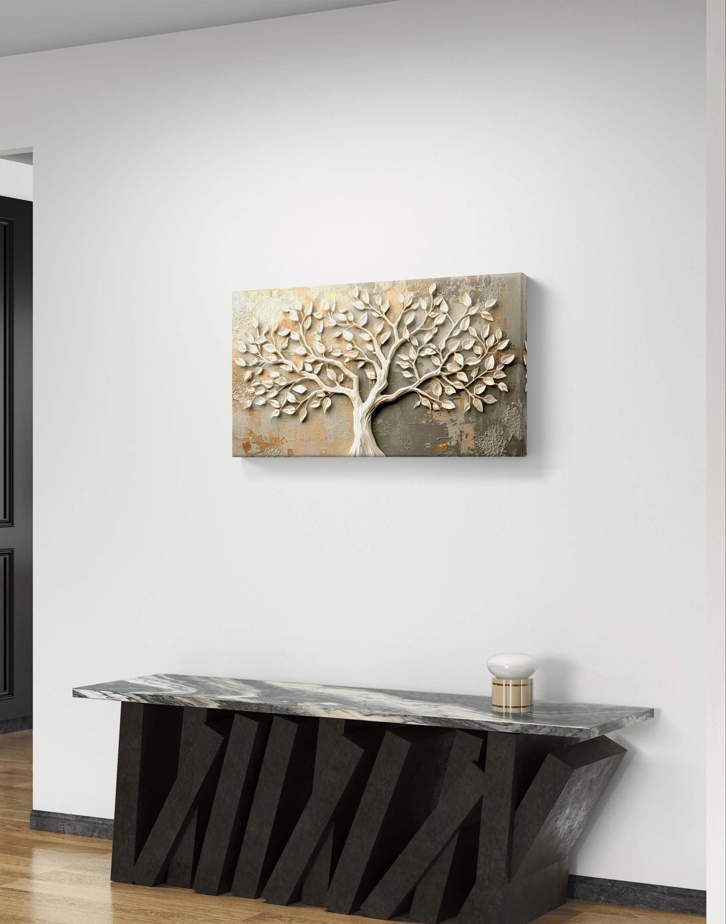 Tree of Harmony – Textured Neutral Wall Art