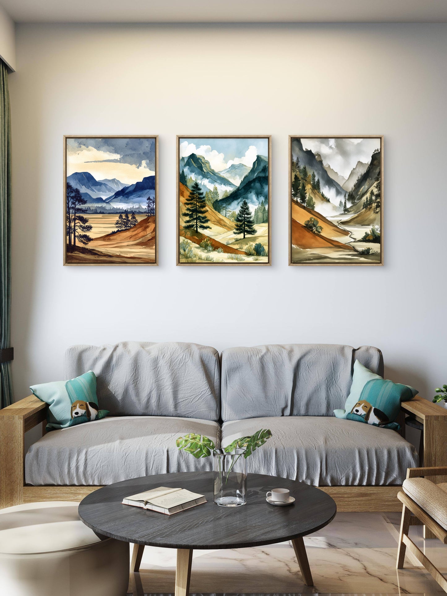 “Mountain Calm – Set of 3 Wall Art”