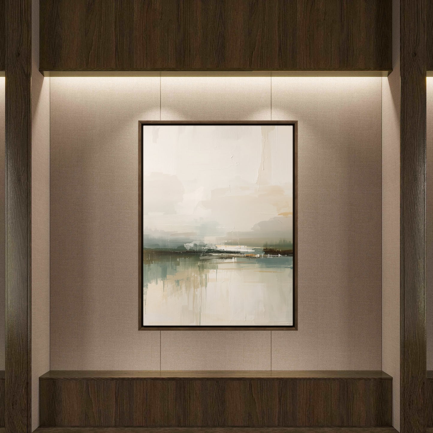 Minimal Abstract Landscape in Soft Neutral Tones