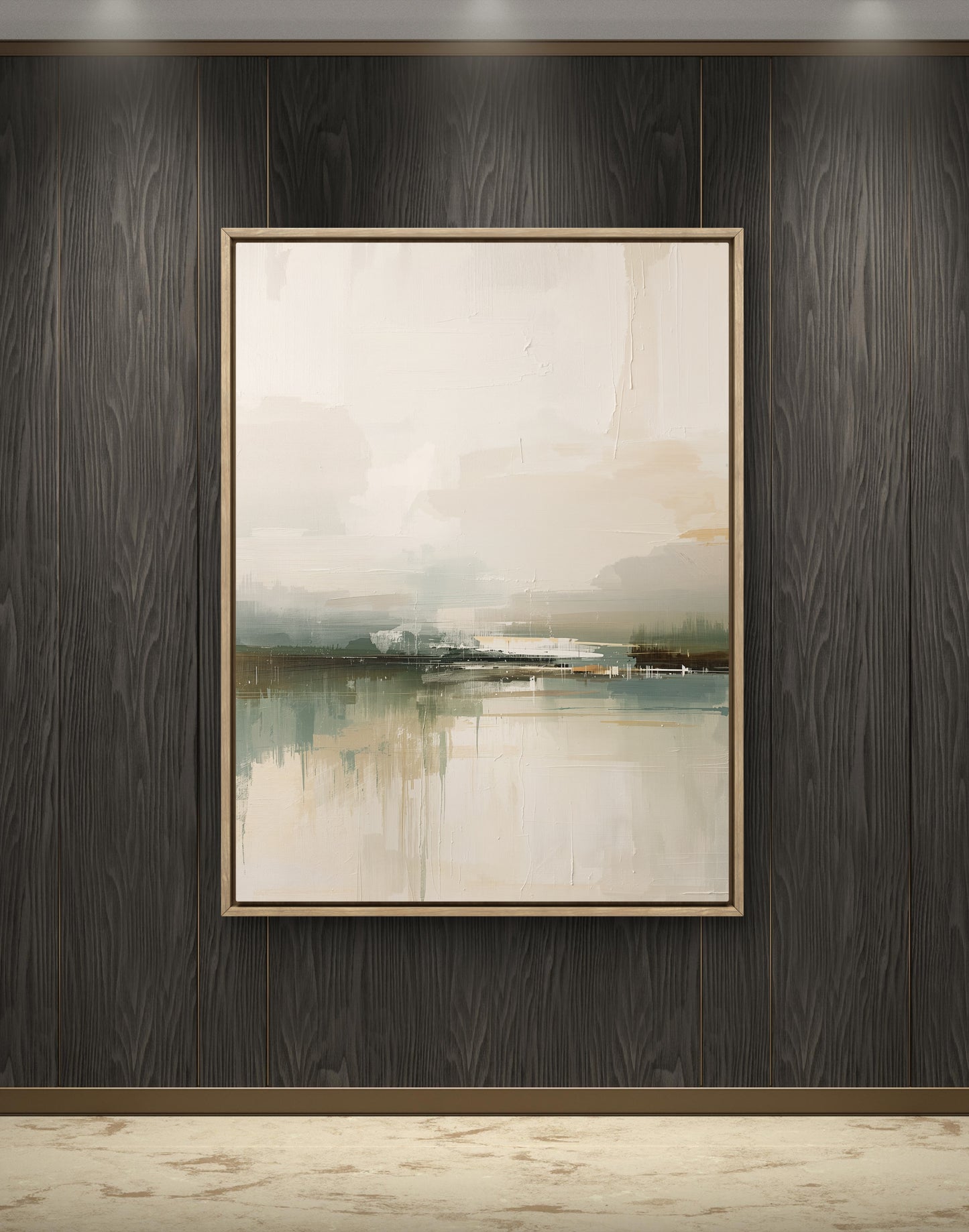 Minimal Abstract Landscape in Soft Neutral Tones