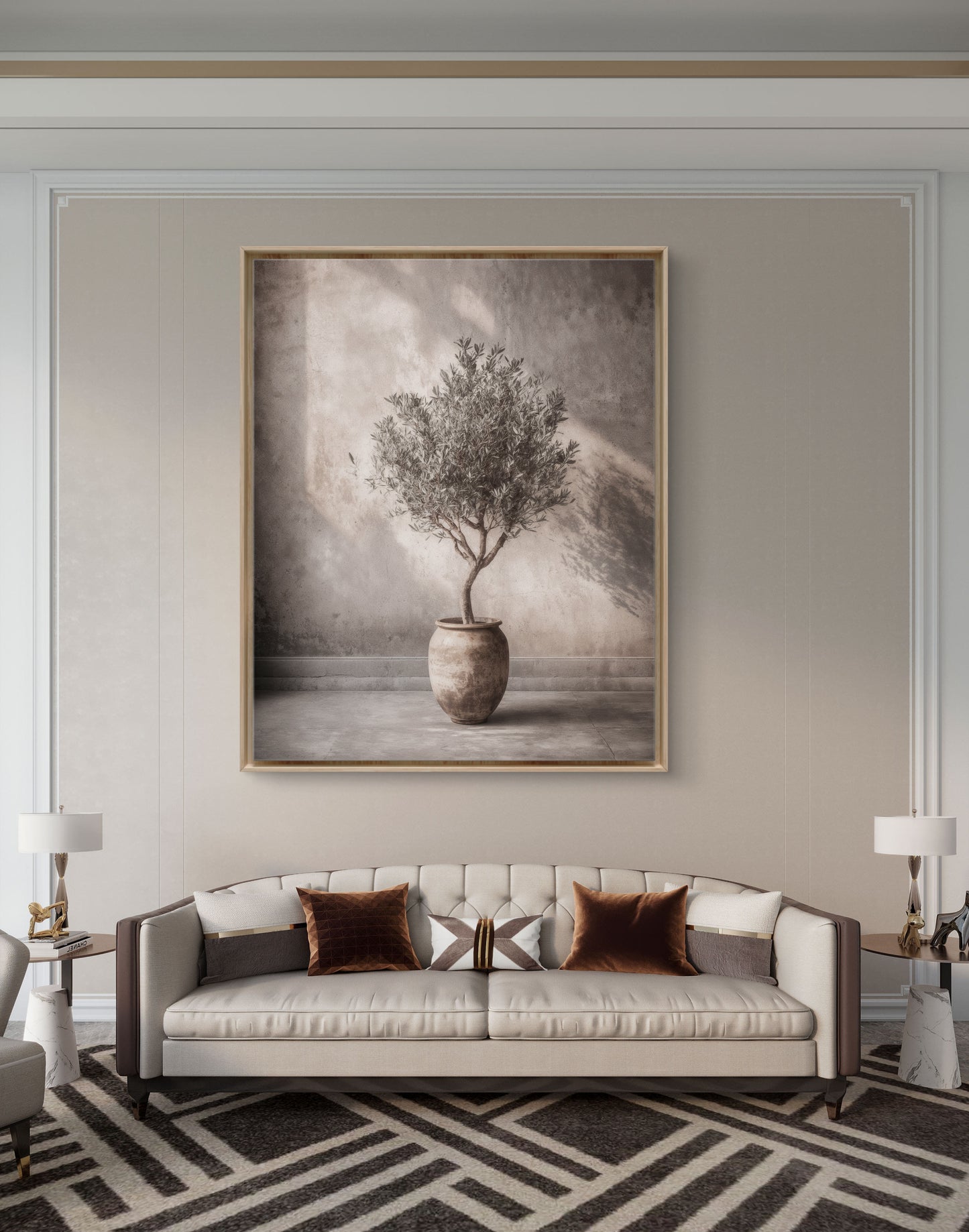 Stillness of the Olive Tree – Calm Minimalist Wall Art