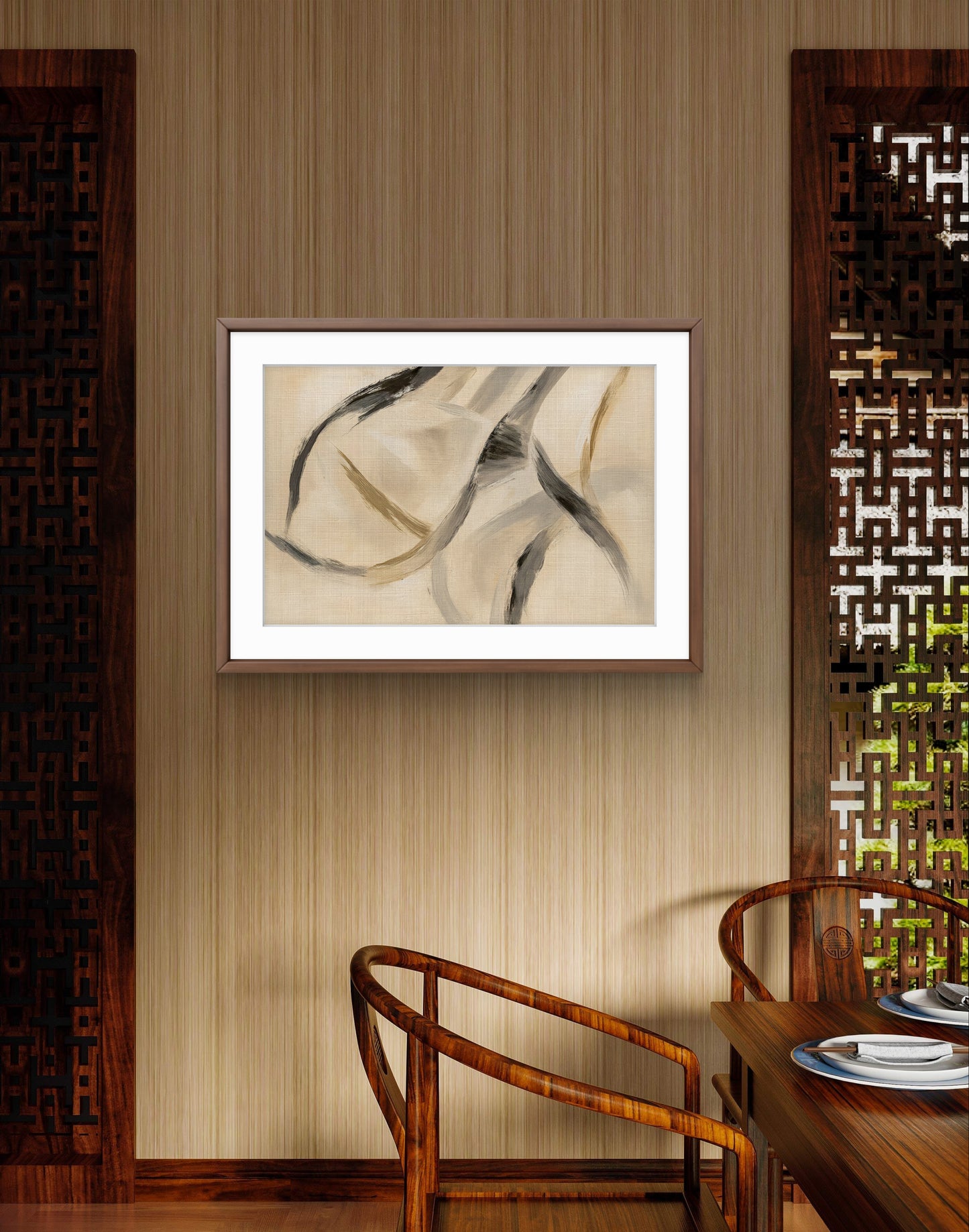 Waves of Serenity – Abstract Neutral Wall Art