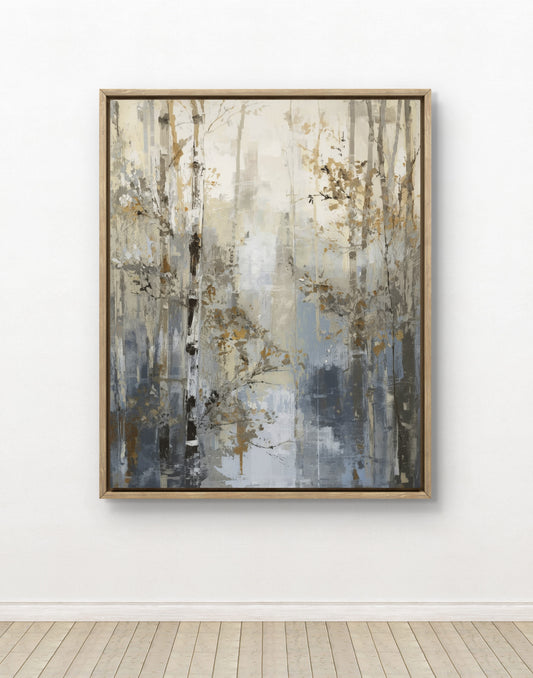 Forest Silence — Abstract Nature Wall Art