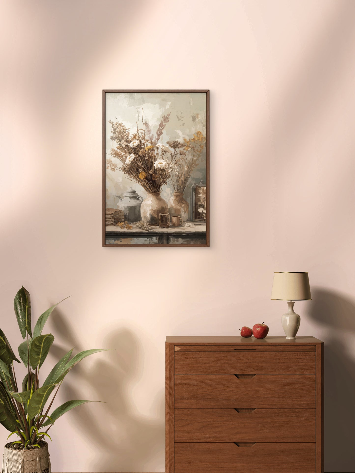 Rustic Landscape Autumn Calm – Vintage Floral Wall ArtWall Art