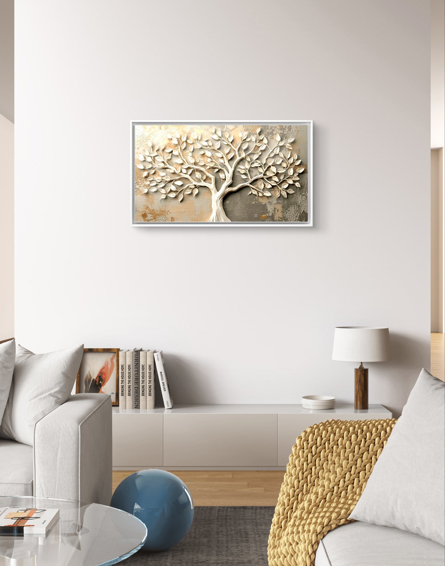 Tree of Harmony – Textured Neutral Wall Art