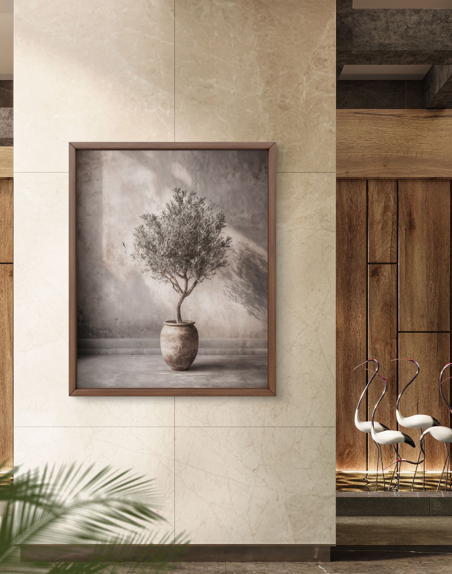 Stillness of the Olive Tree – Calm Minimalist Wall Art