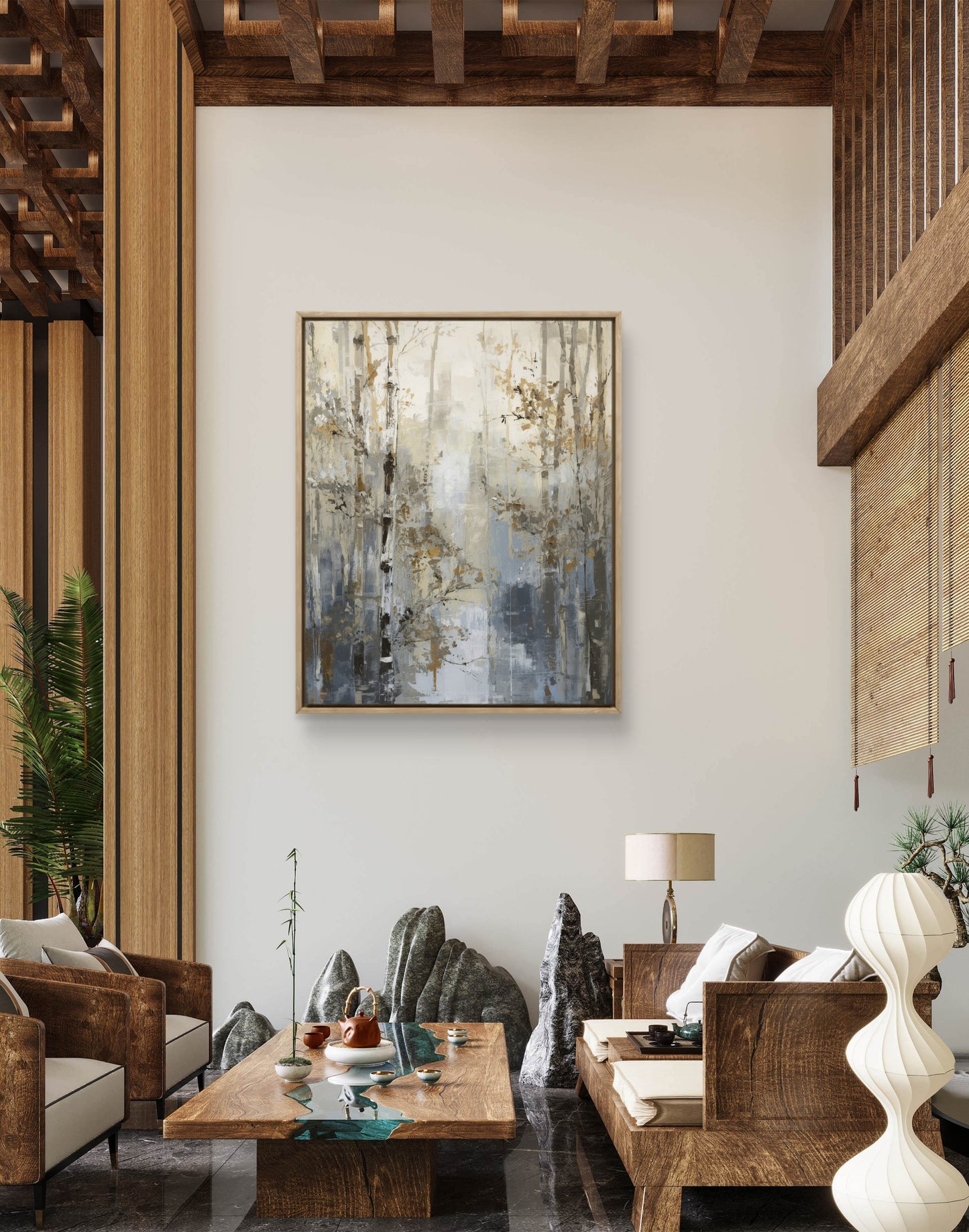 Forest Silence — Abstract Nature Wall Art
