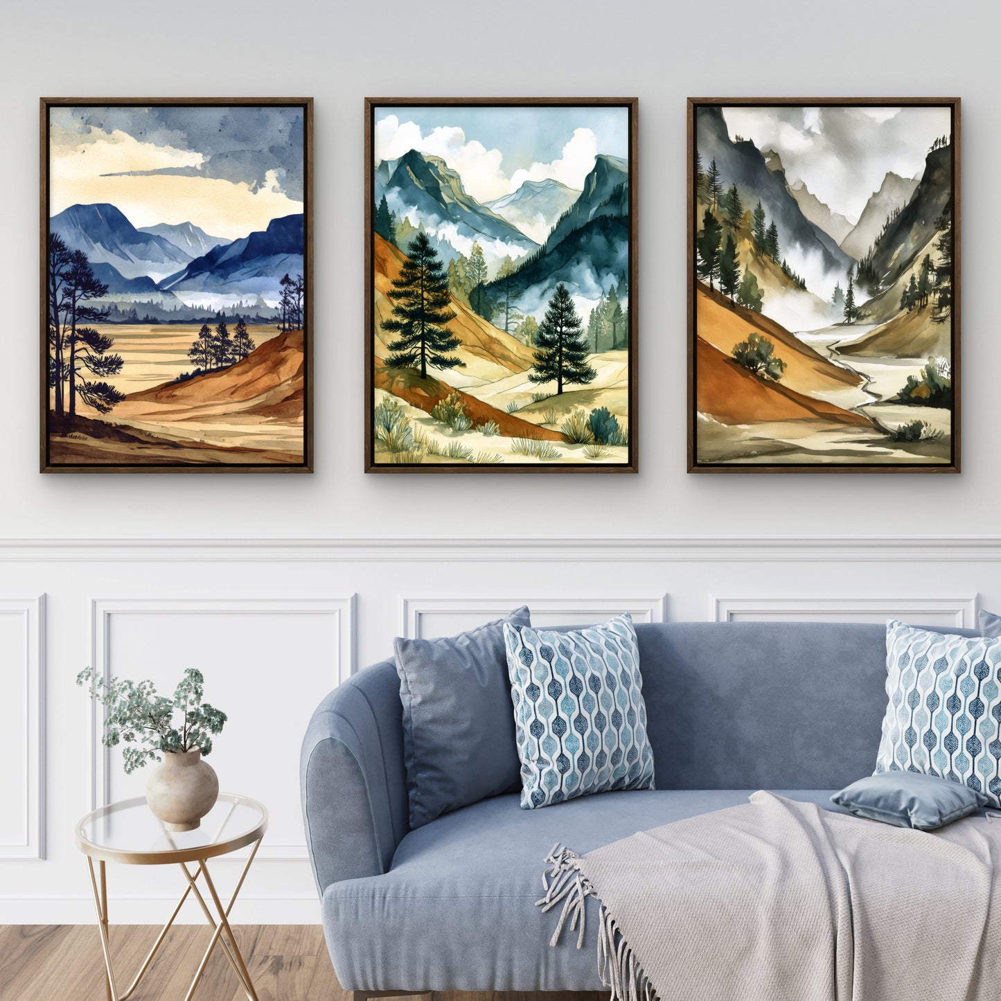 “Mountain Calm – Set of 3 Wall Art”