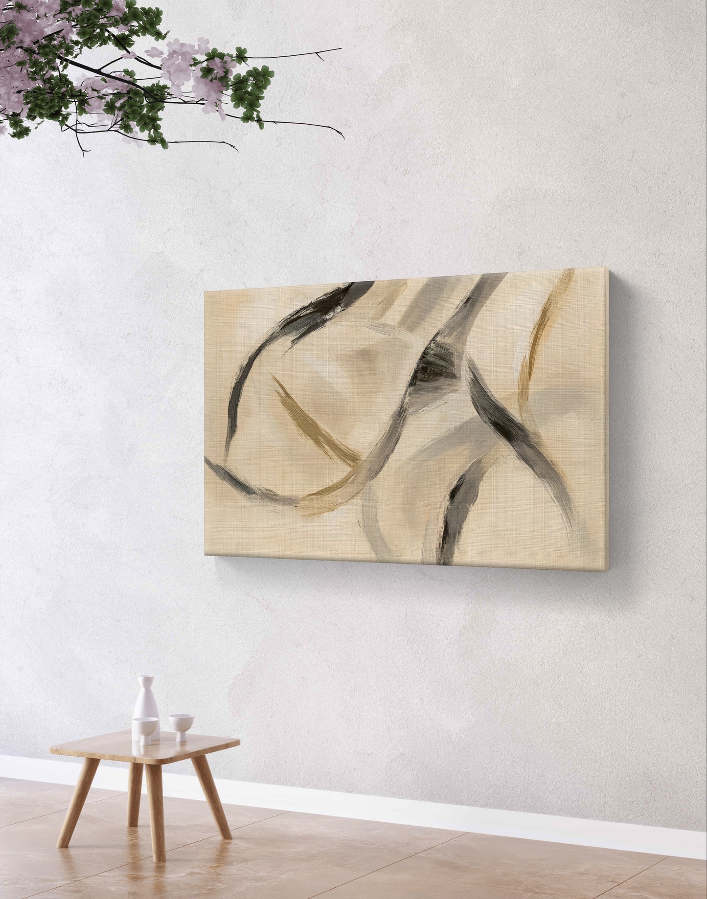 Waves of Serenity – Abstract Neutral Wall Art