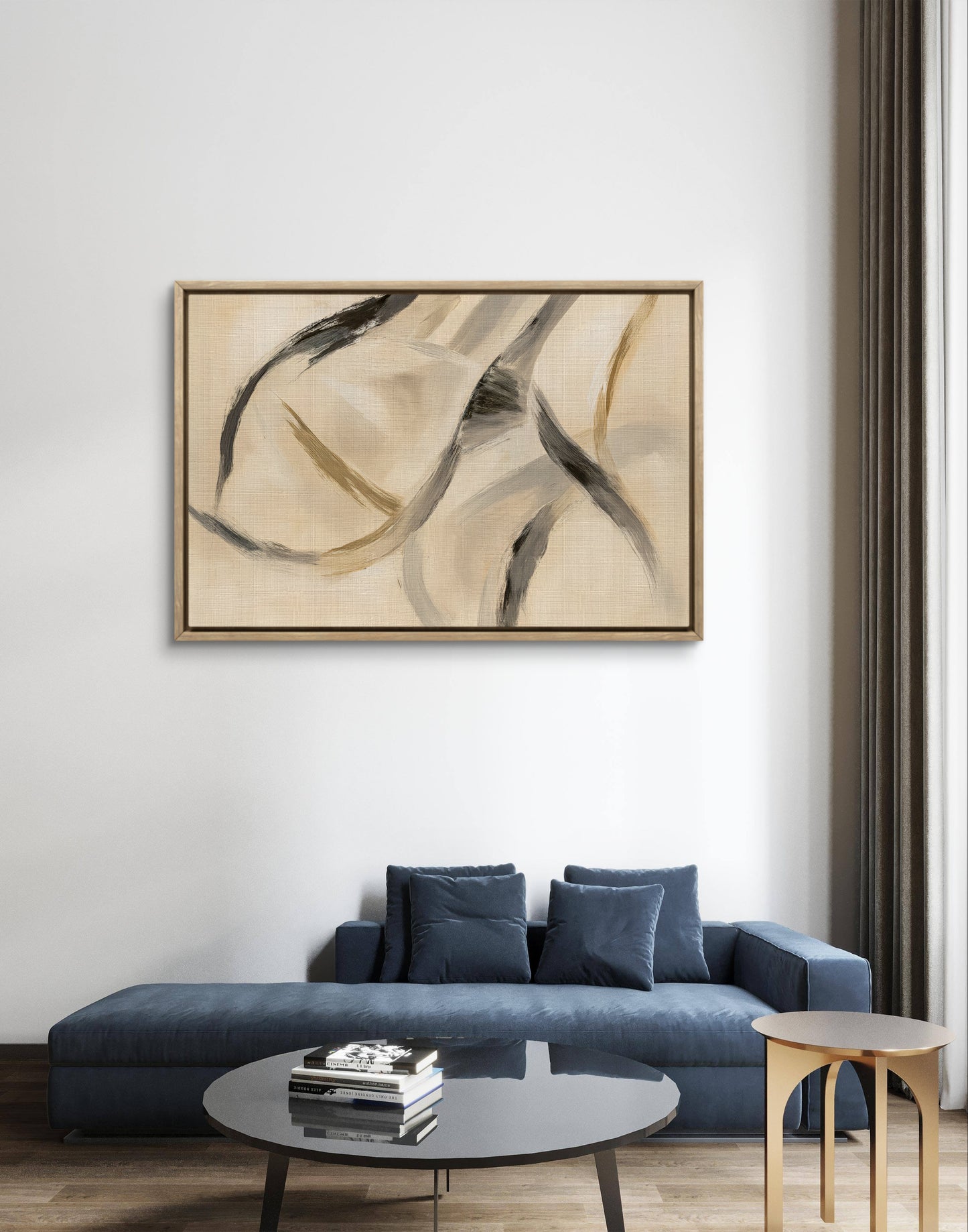 Waves of Serenity – Abstract Neutral Wall Art