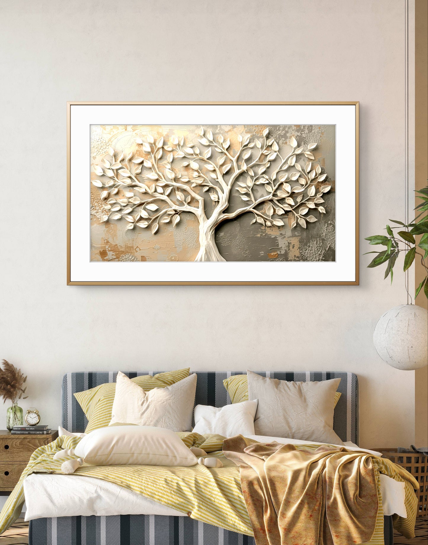 Tree of Harmony – Textured Neutral Wall Art
