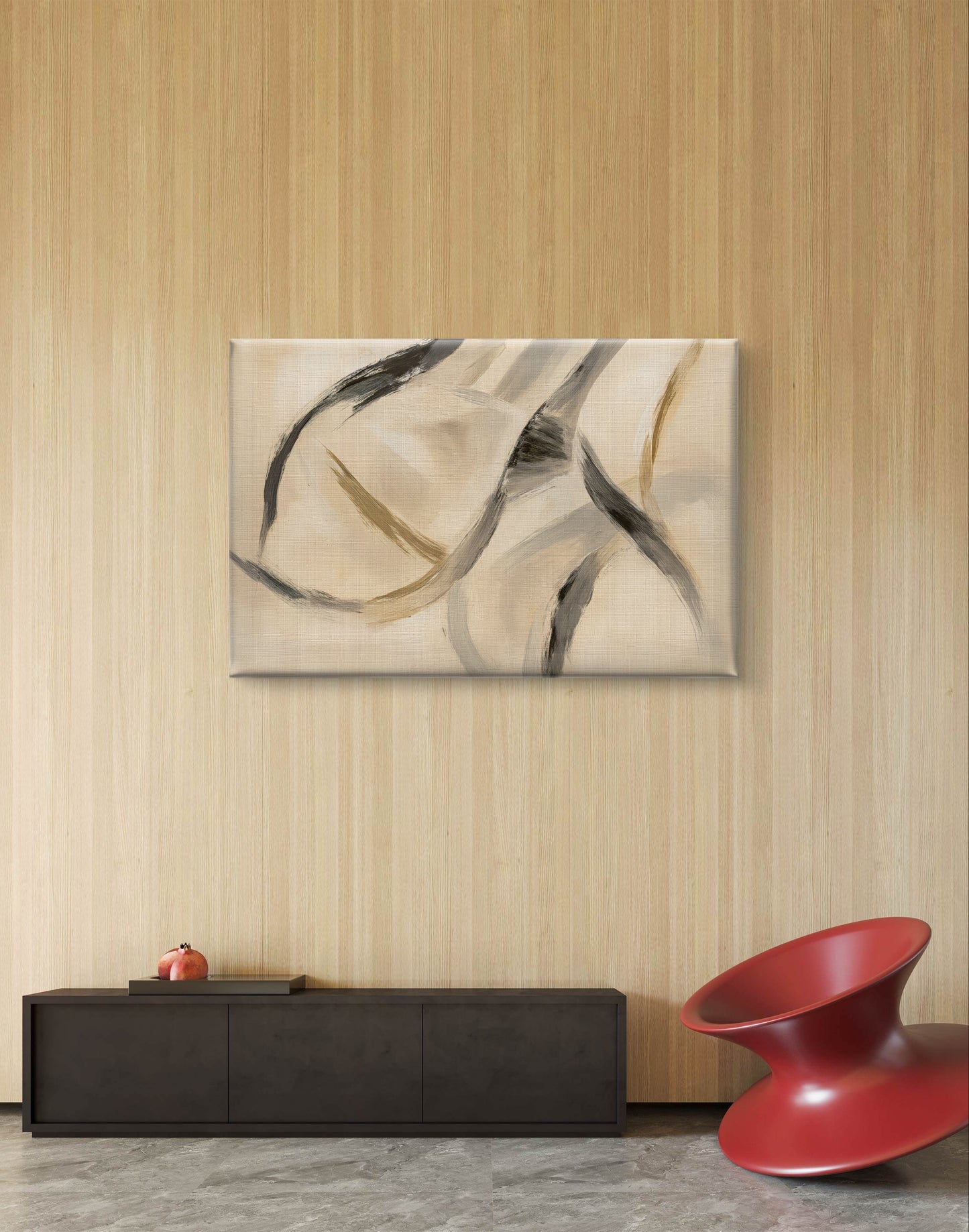 Waves of Serenity – Abstract Neutral Wall Art