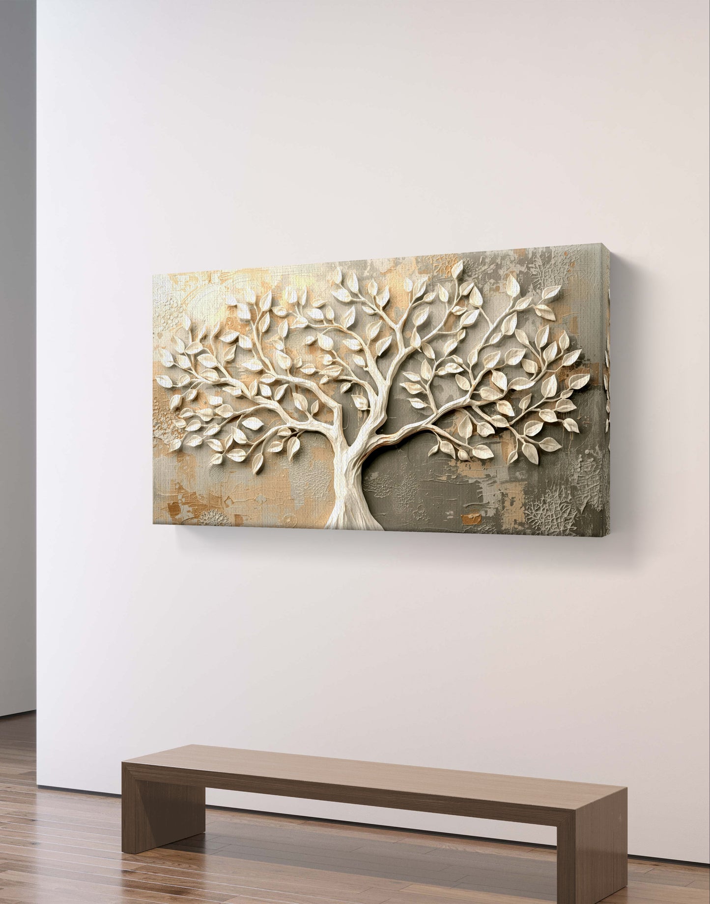 Tree of Harmony – Textured Neutral Wall Art