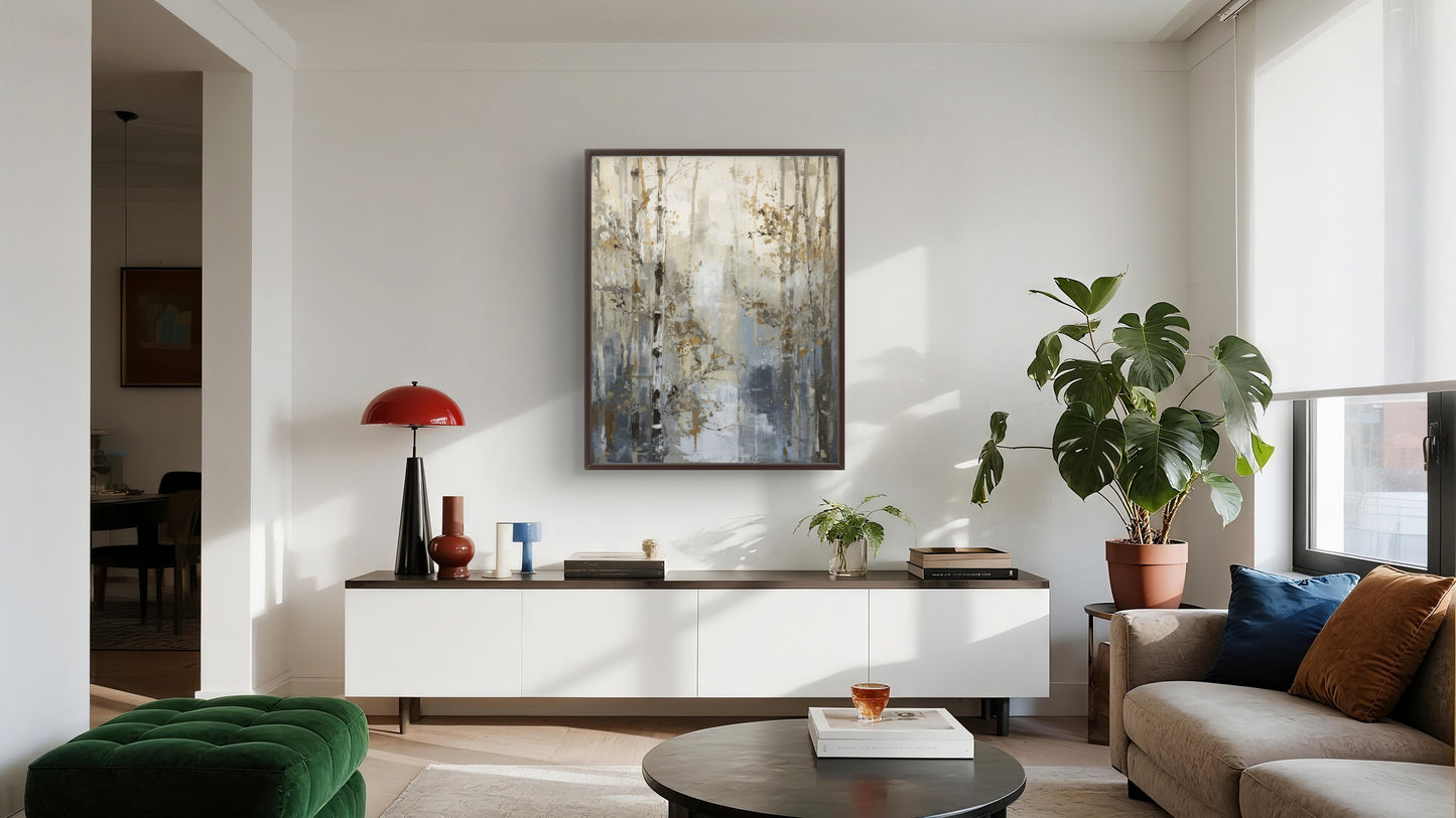 Forest Silence — Abstract Nature Wall Art