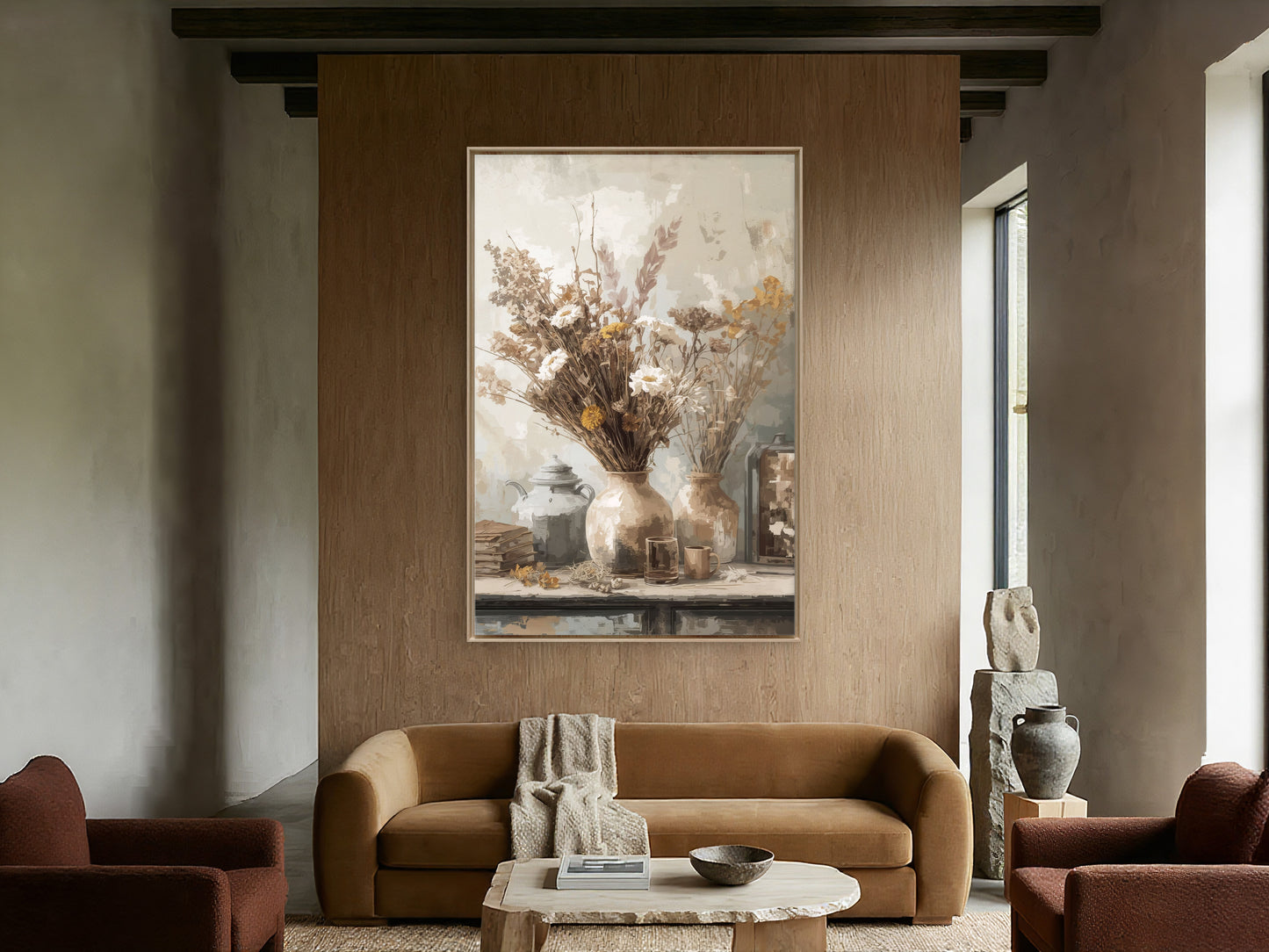 Rustic Landscape Autumn Calm – Vintage Floral Wall ArtWall Art