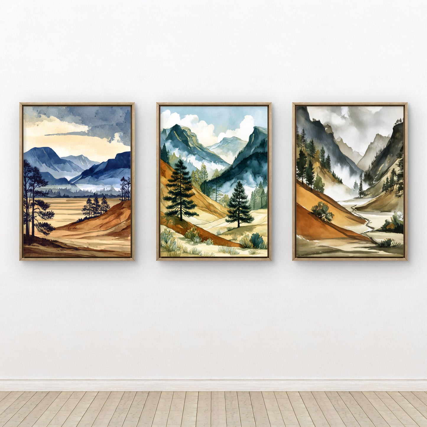 “Mountain Calm – Set of 3 Wall Art”