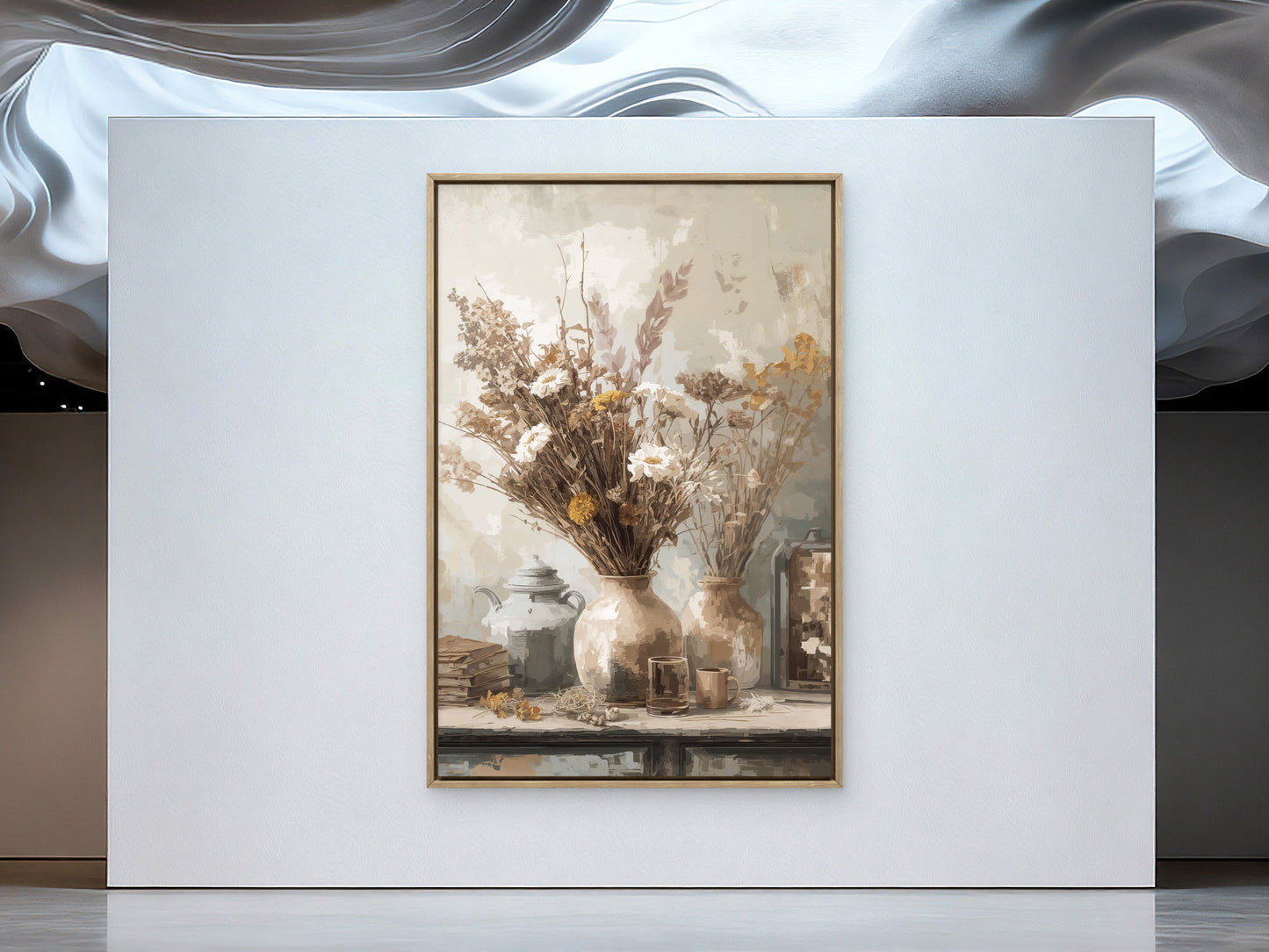 Rustic Landscape Autumn Calm – Vintage Floral Wall ArtWall Art