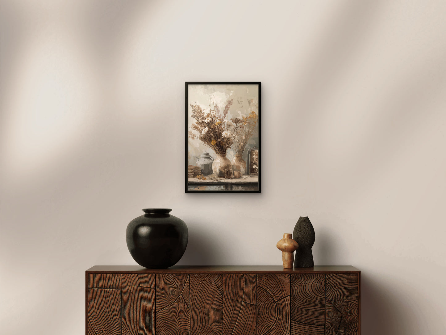 Rustic Landscape Autumn Calm – Vintage Floral Wall ArtWall Art