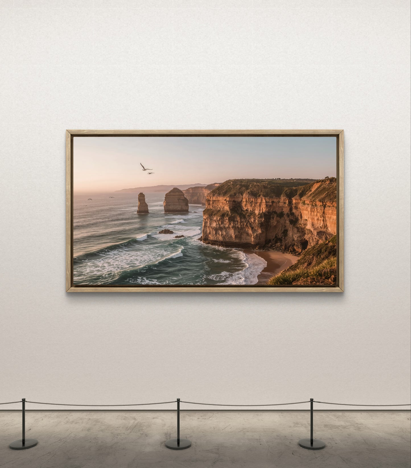 "Whispers of the Ocean Cliffs – Sunset Serenity Wall Art"