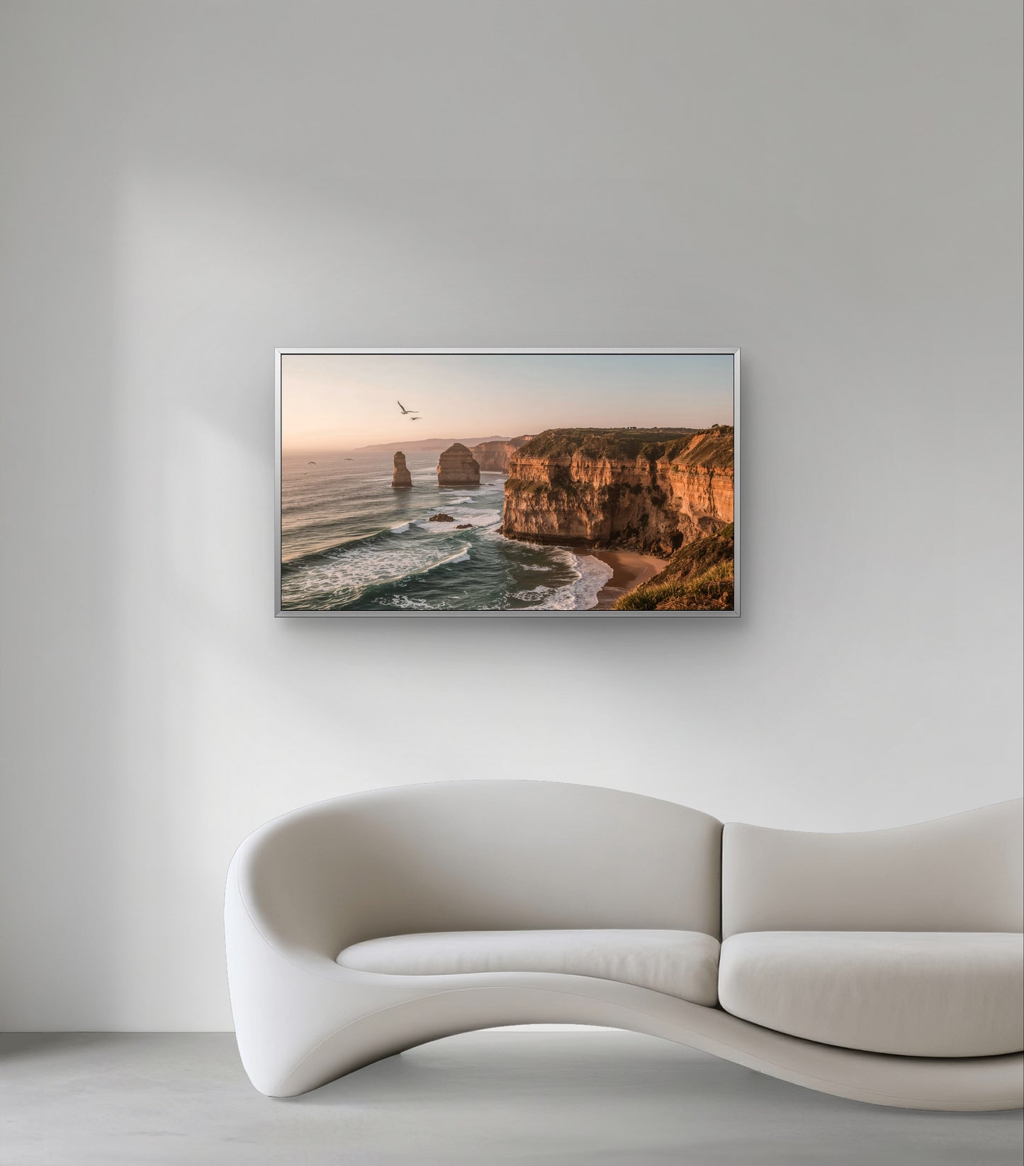 "Whispers of the Ocean Cliffs – Sunset Serenity Wall Art"