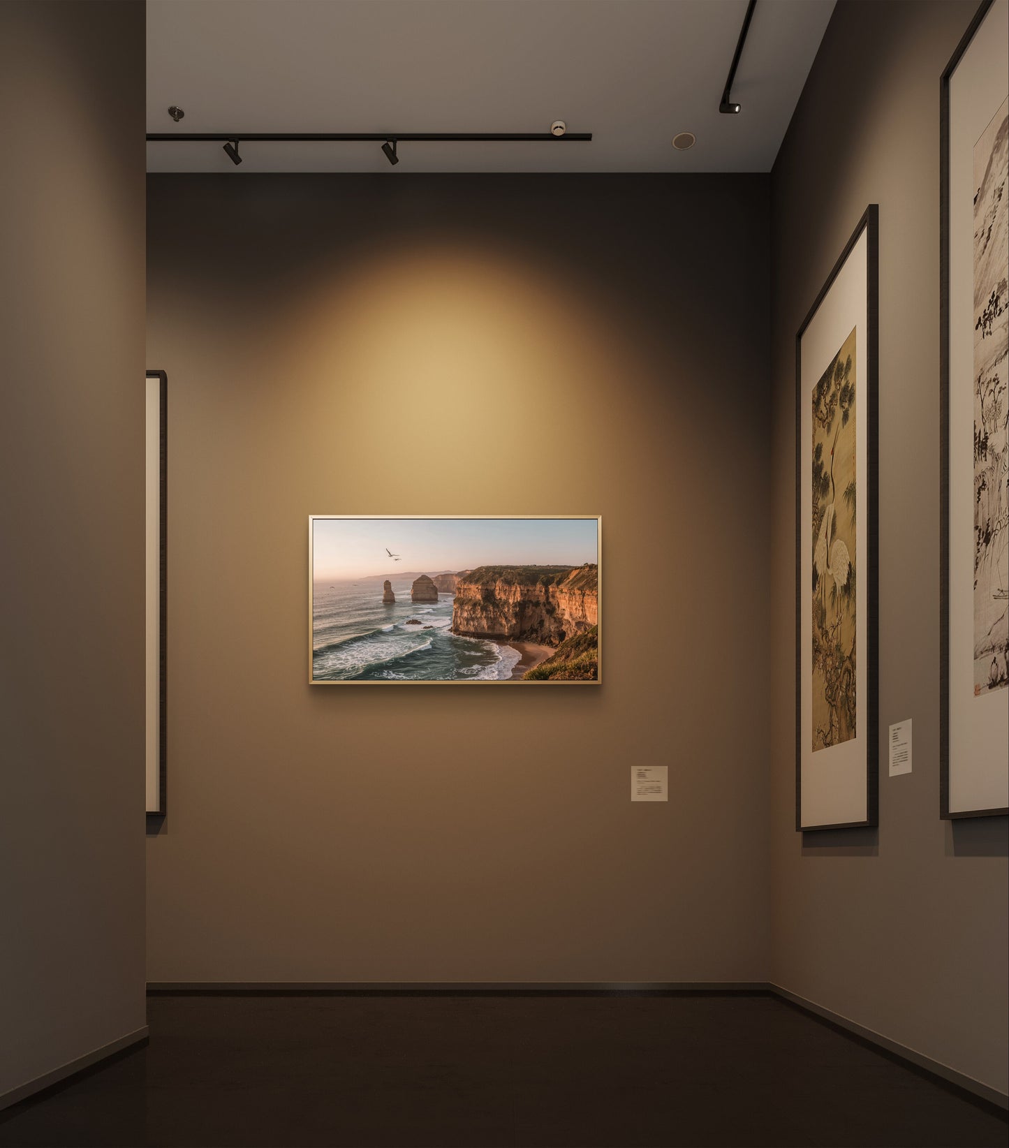 "Whispers of the Ocean Cliffs – Sunset Serenity Wall Art"