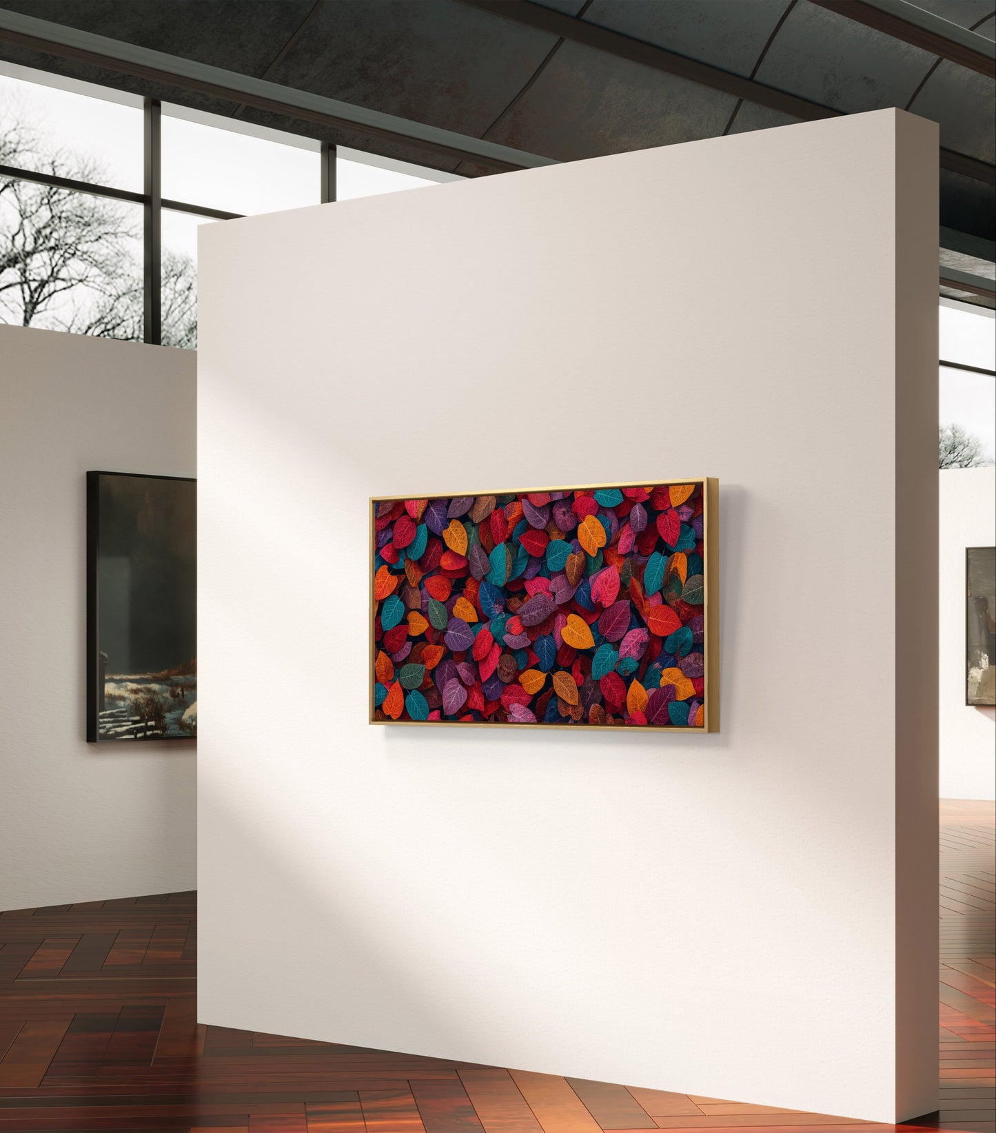 “Autumn Harmony – Vibrant Leaves Wall Art Print”