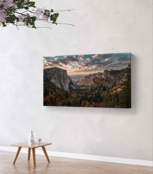Valley of Gold — Autumn Mountain Panorama Wall Art