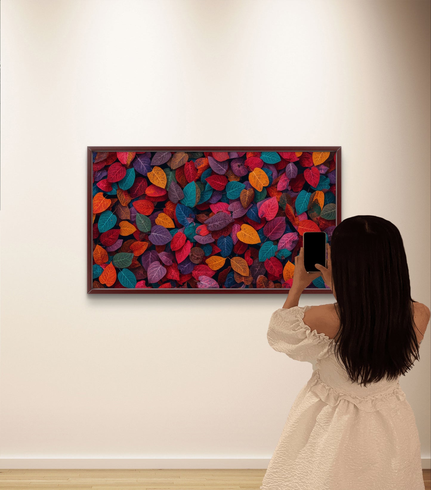 “Autumn Harmony – Vibrant Leaves Wall Art Print”